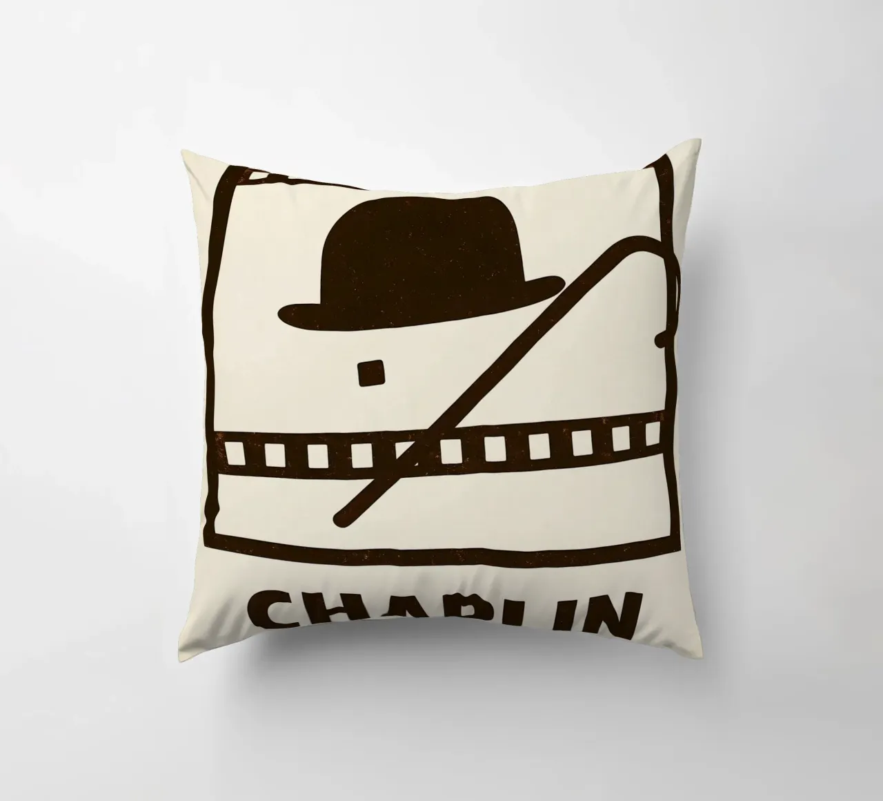 Chaplin Print cuscino da MoviesArt