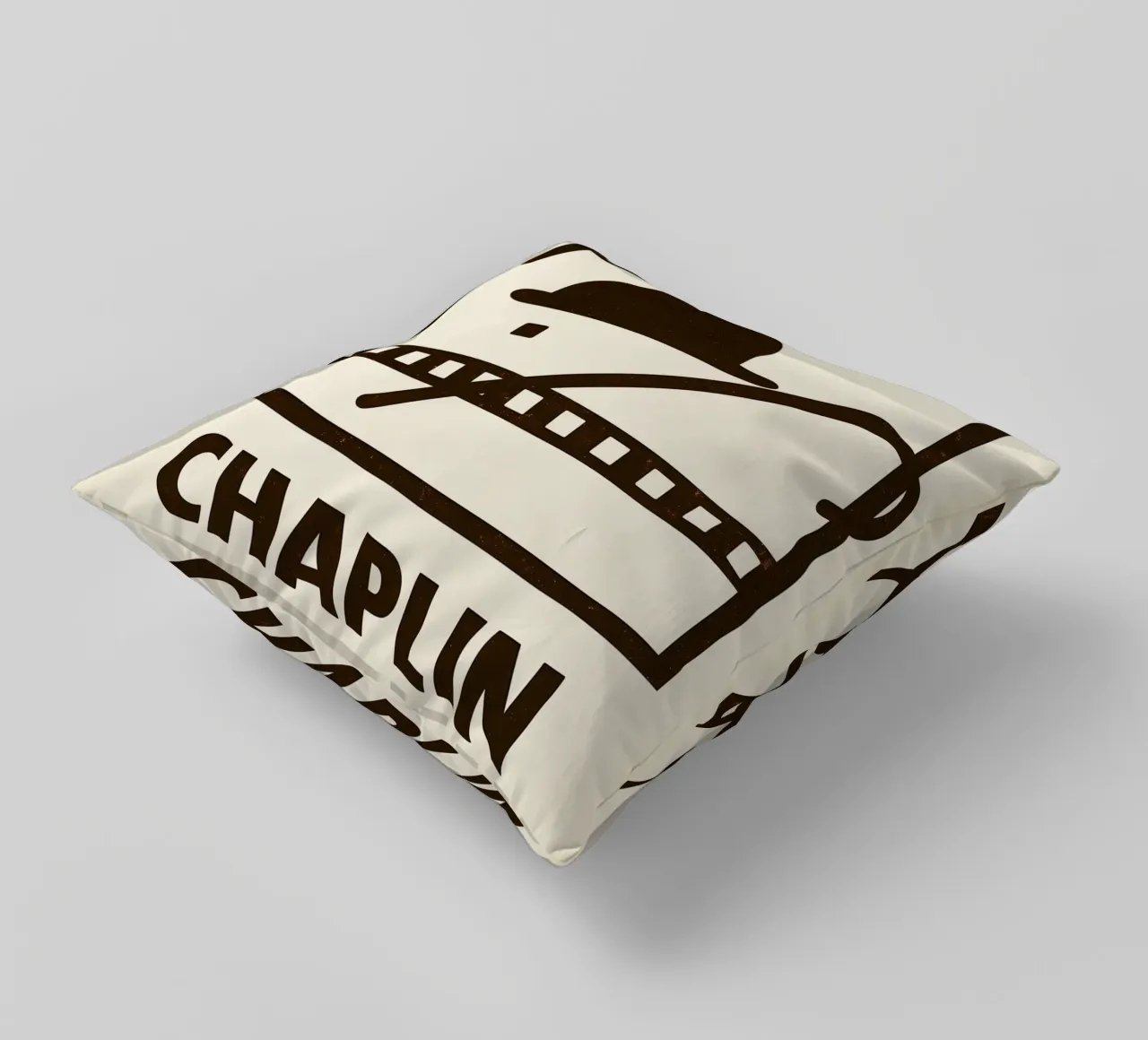 Chaplin Print cuscino da MoviesArt