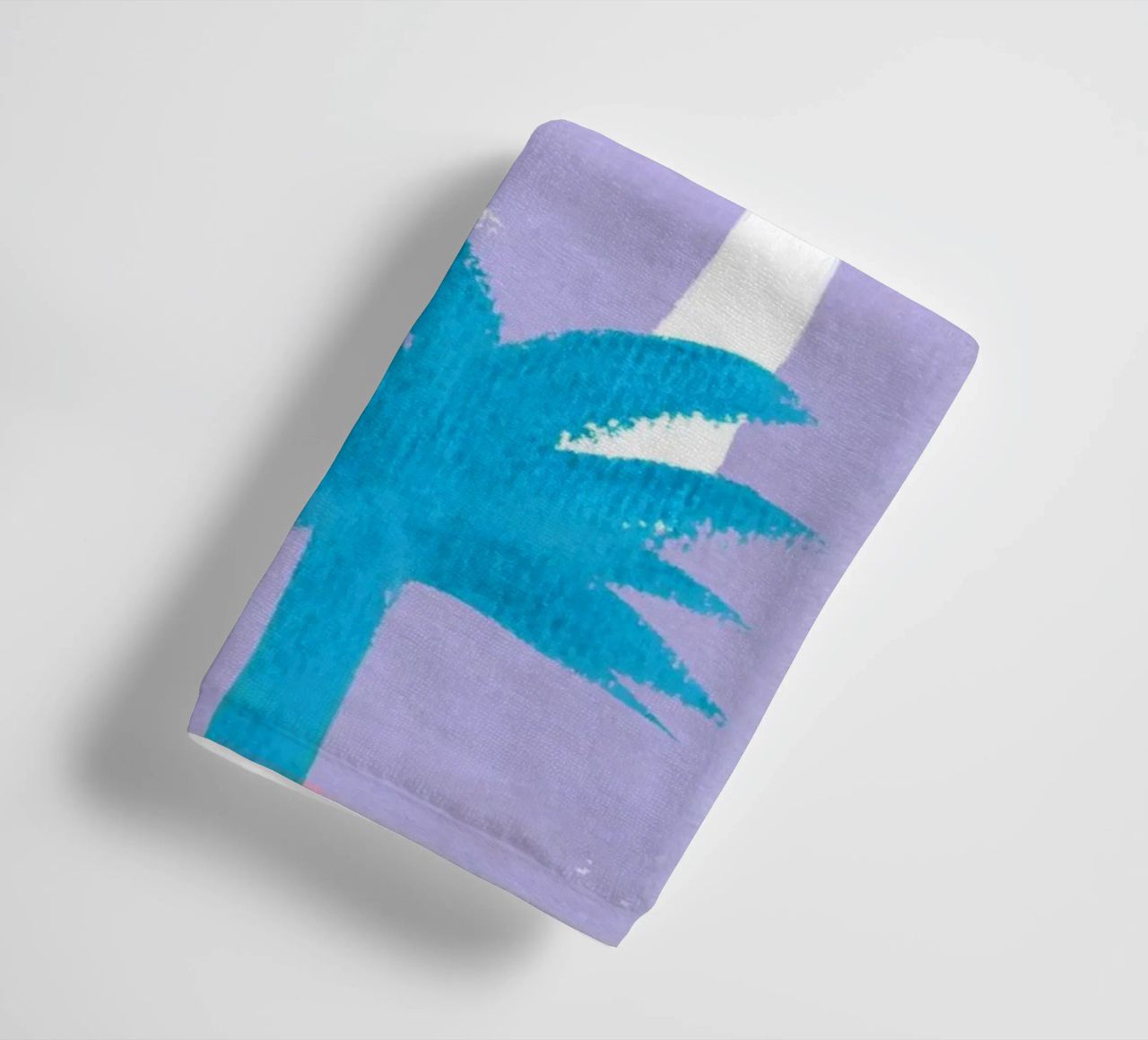 Palm Trees Pattern - Violet Blue towel by intemporalis