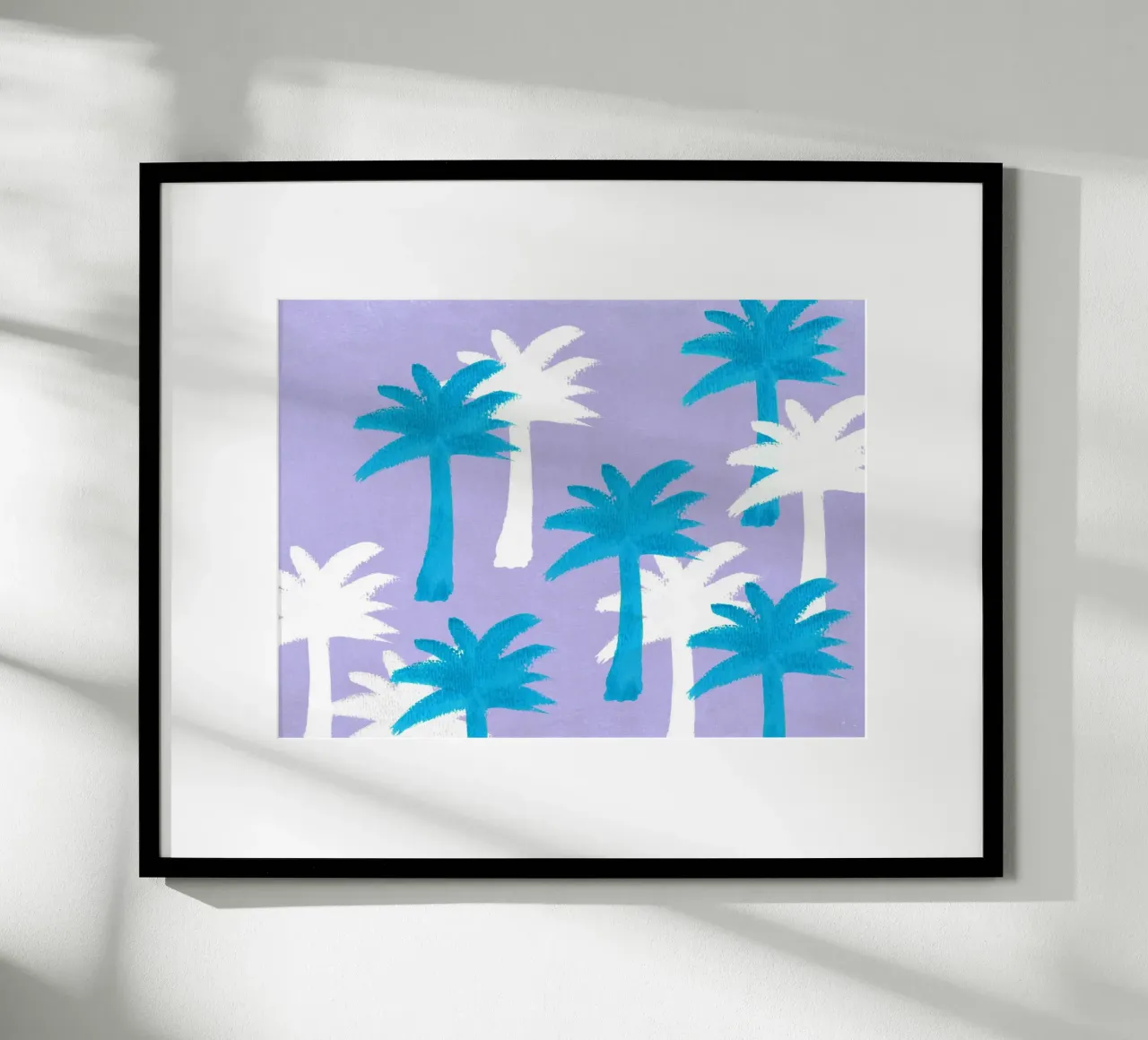 Palm Trees Pattern - Violet Blue poster by intemporalis