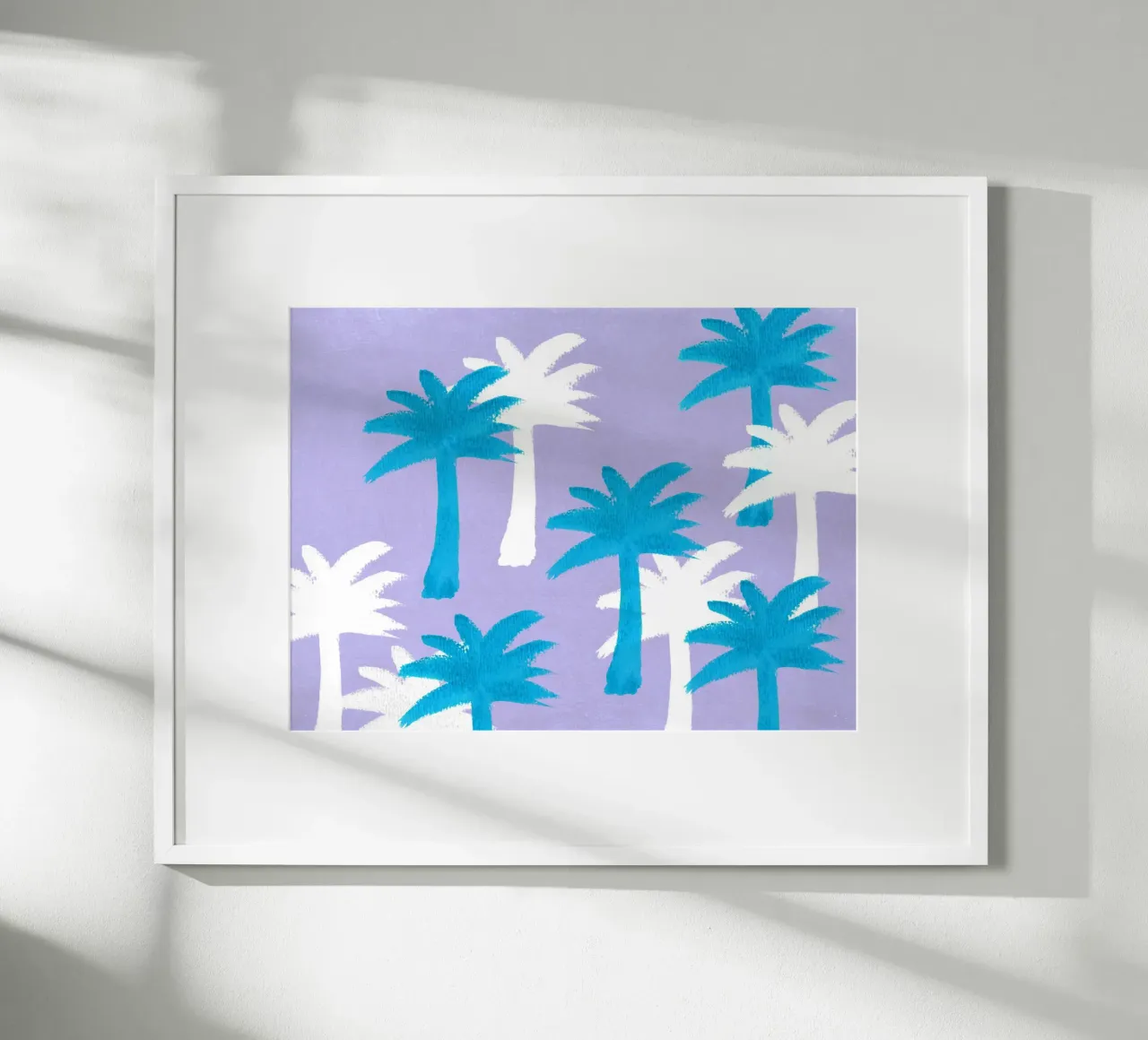 Palm Trees Pattern - Violet Blue poster by intemporalis