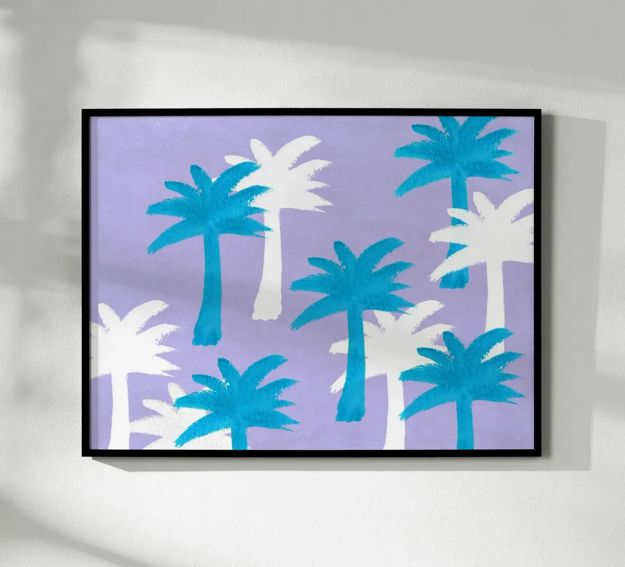 Palm Trees Pattern - Violet Blue poster by intemporalis
