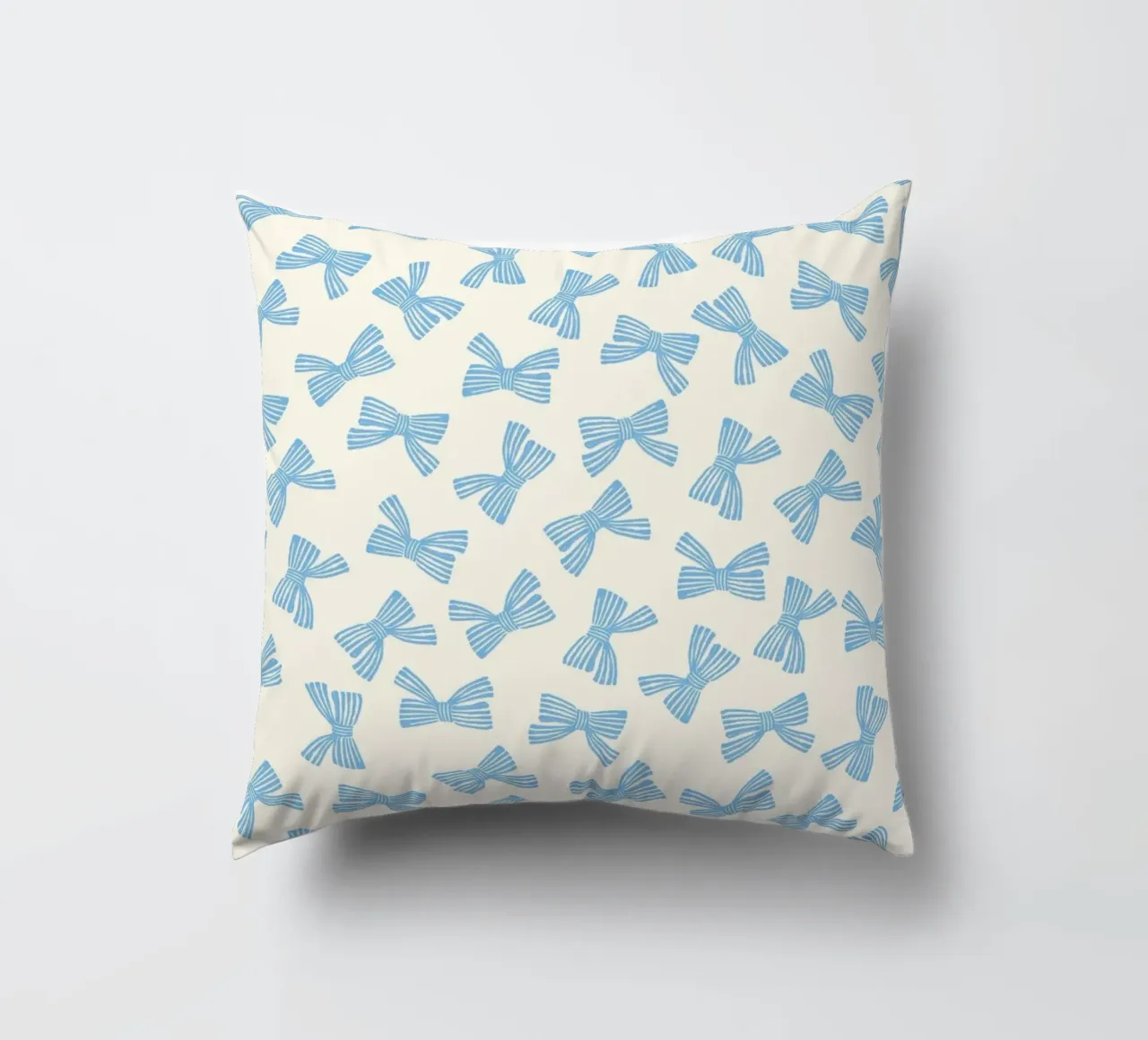 Modello di fiocco a nastro - Blu cuscino da intemporalis