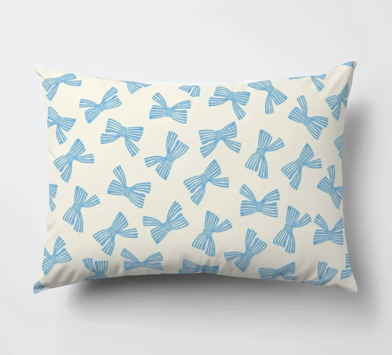 Modello di fiocco a nastro - Blu cuscino da intemporalis