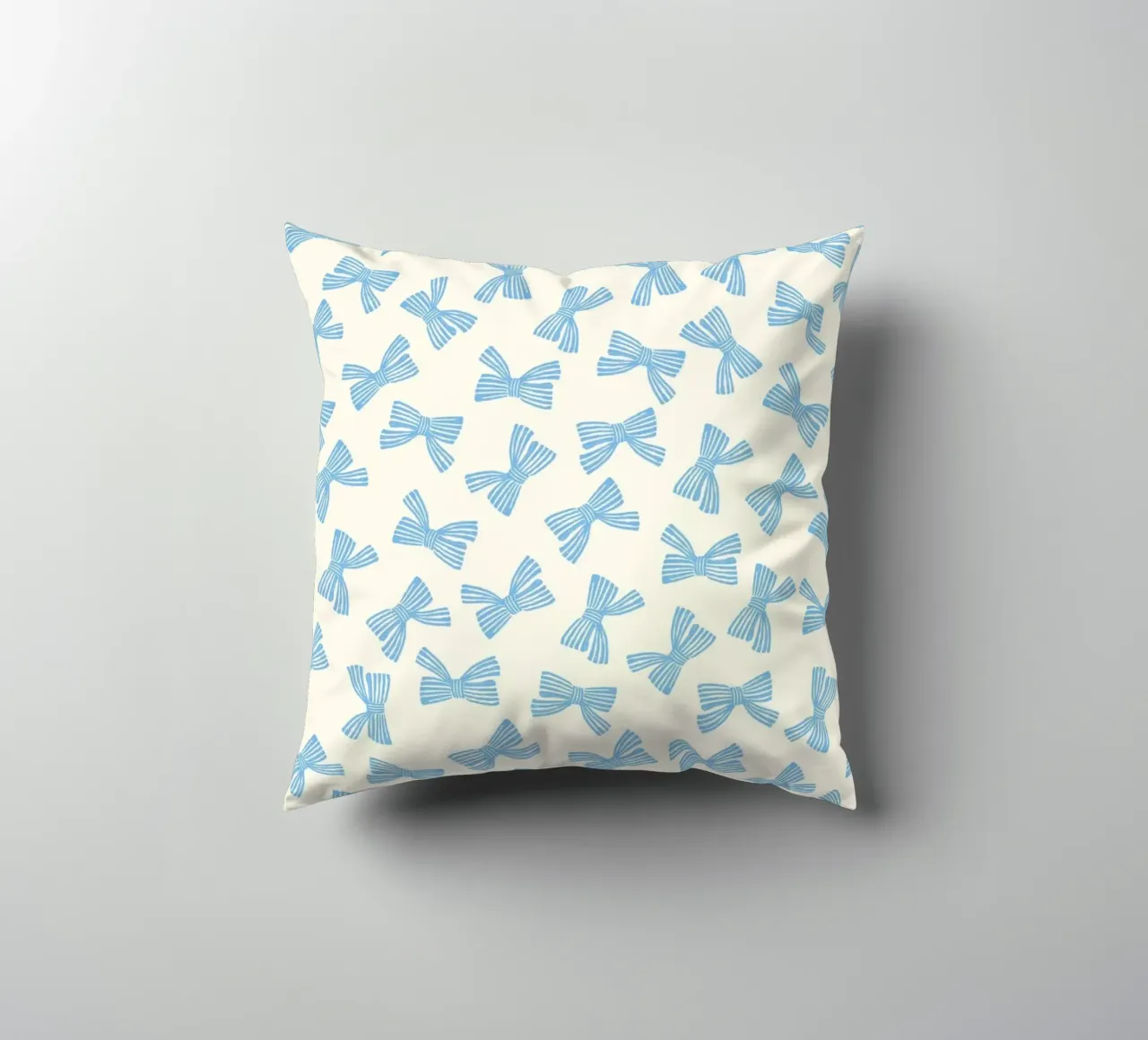 Modello di fiocco a nastro - Blu cuscino da intemporalis