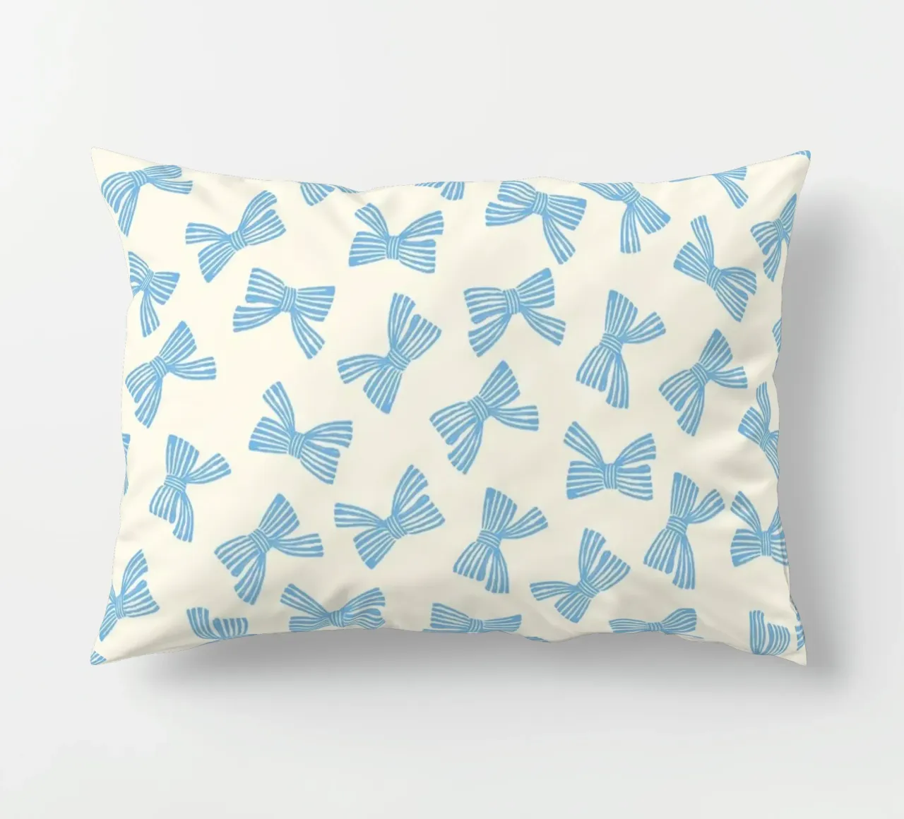 Modello di fiocco a nastro - Blu cuscino da intemporalis
