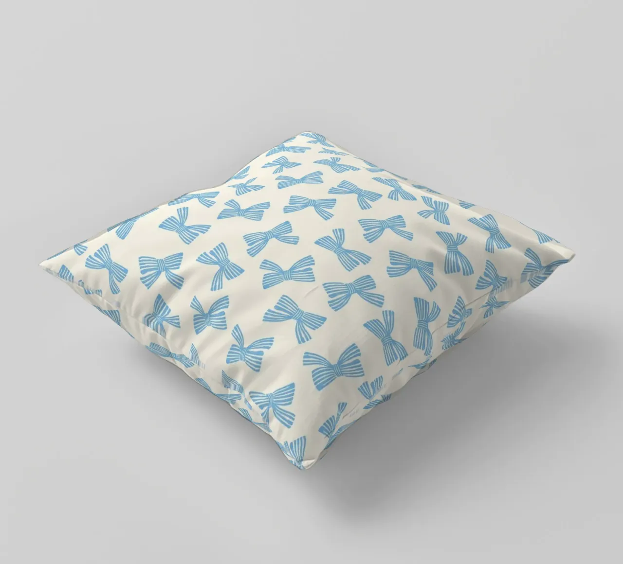 Modello di fiocco a nastro - Blu cuscino da intemporalis