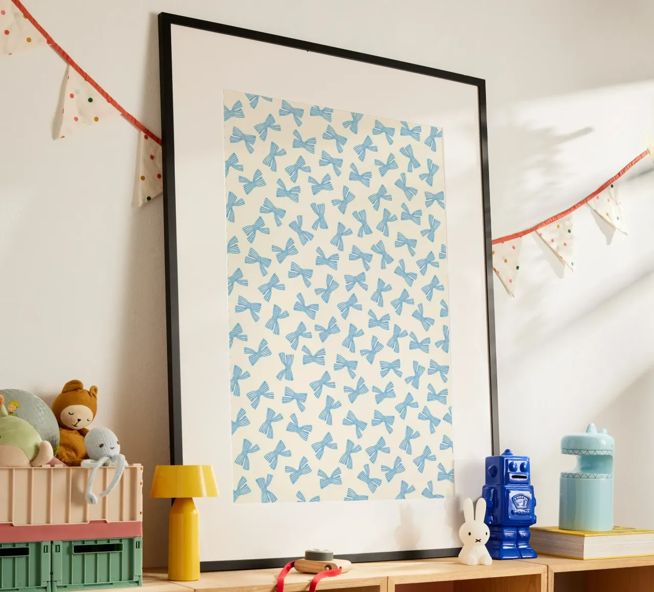 Modello di fiocco a nastro - Blu carta hahnemühle da intemporalis