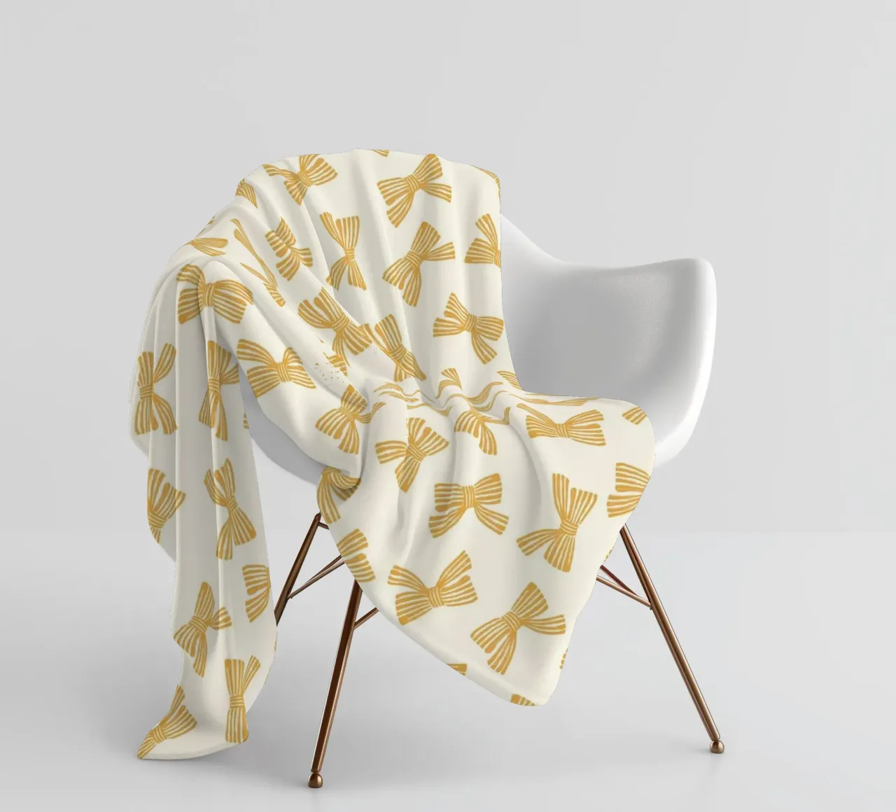 Modello di fiocco a nastro - Giallo coperta in pile da intemporalis