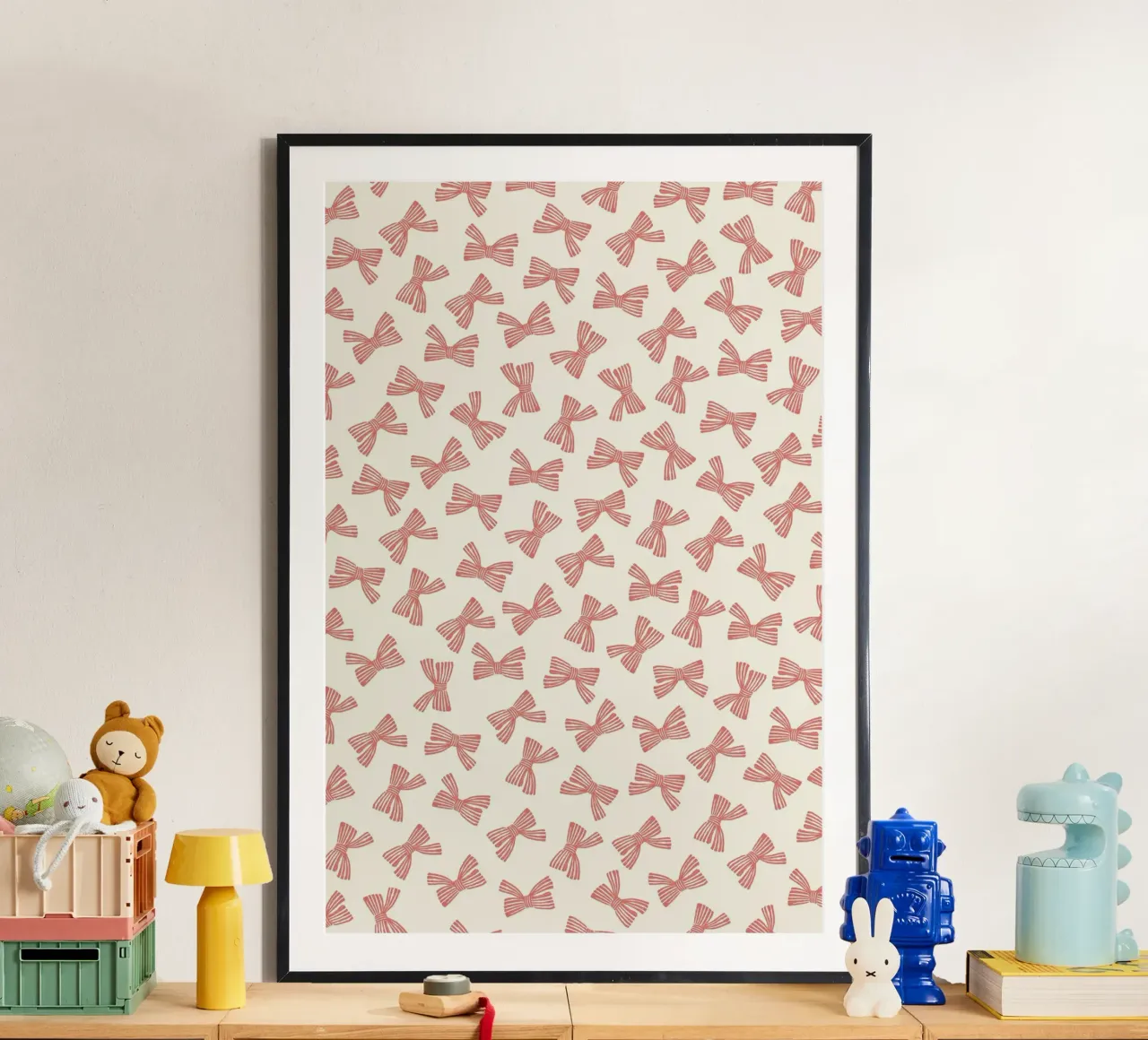 Modello di fiocco a nastro - Rosso rosa carta hahnemühle da intemporalis