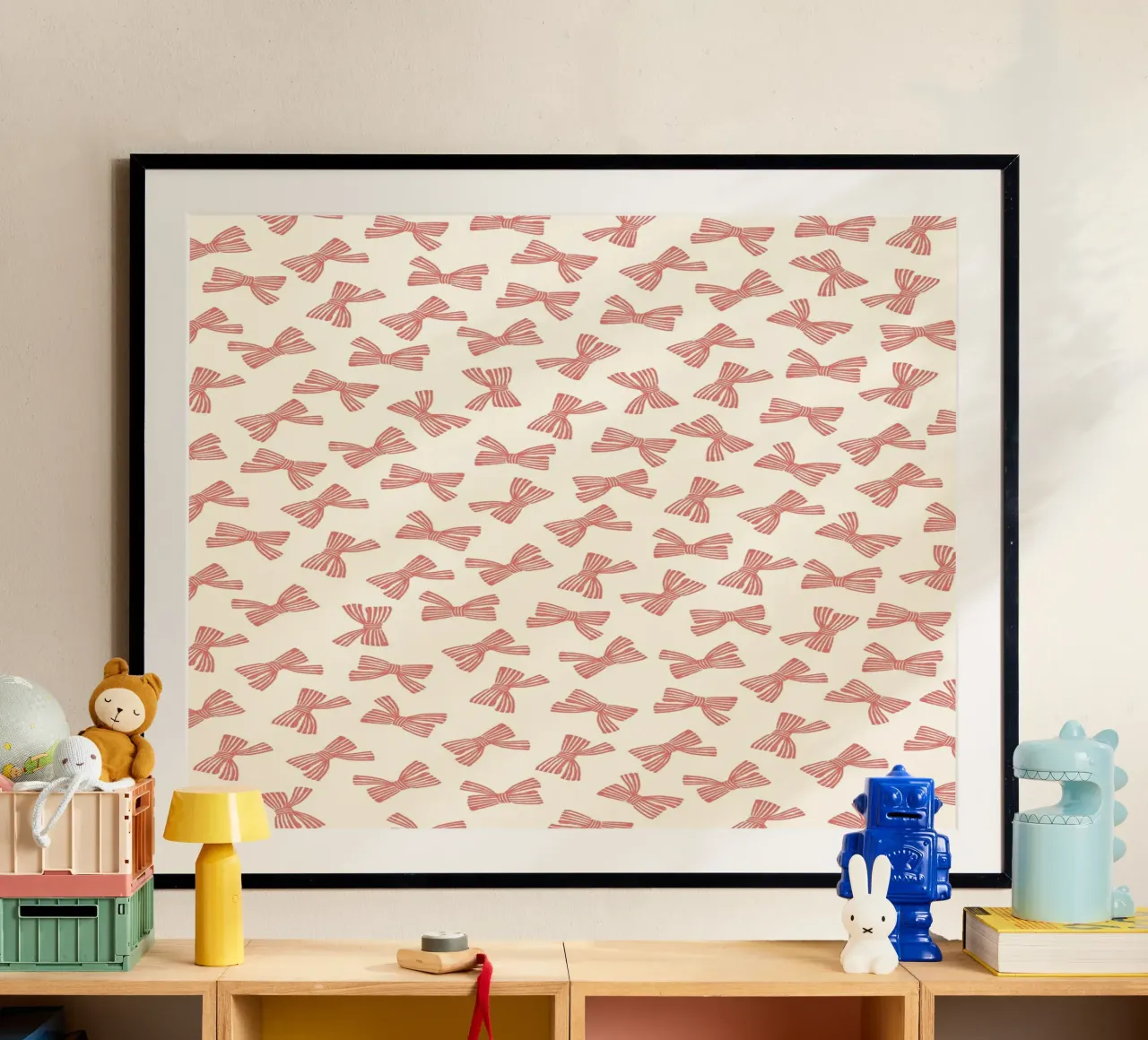 Modello di fiocco a nastro - Rosso rosa carta hahnemühle da intemporalis