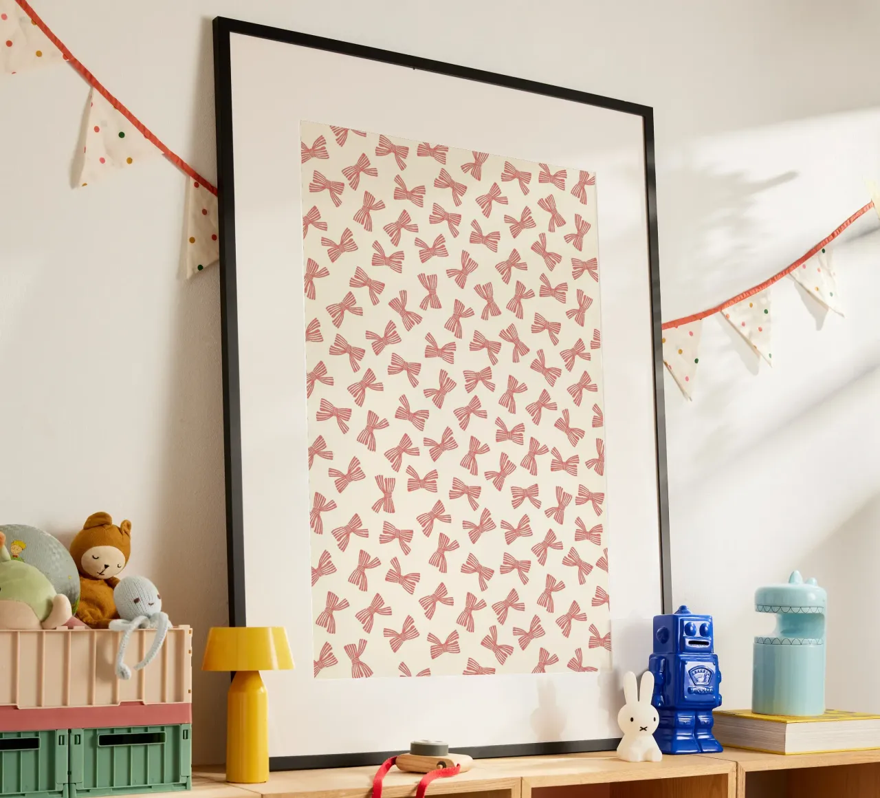 Modello di fiocco a nastro - Rosso rosa carta hahnemühle da intemporalis