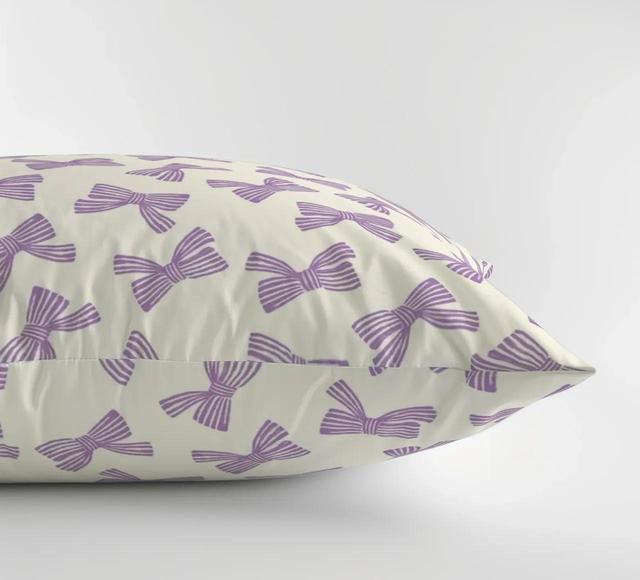 Ribbon Bow Pattern - Purple cuscino da intemporalis