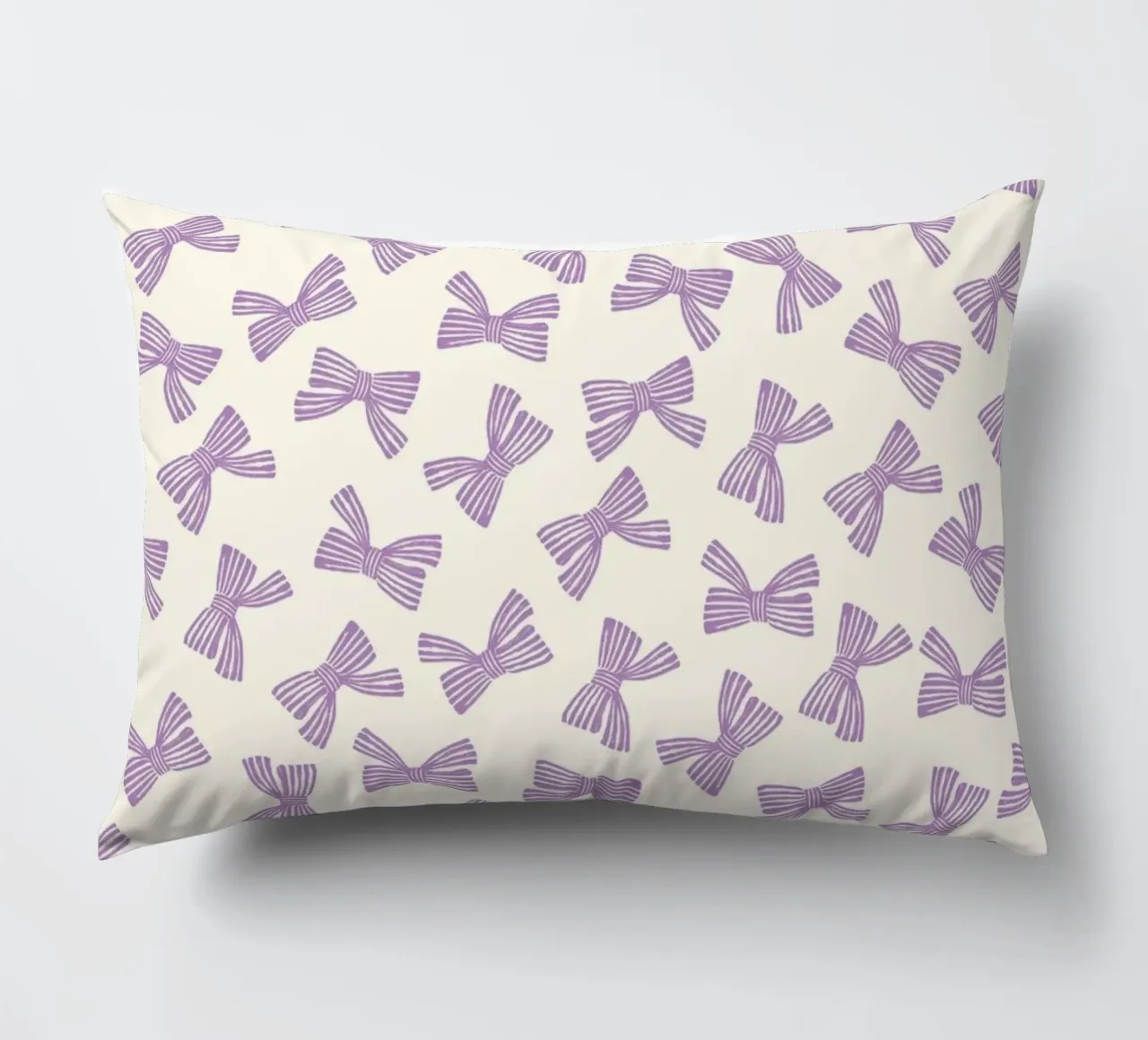 Ribbon Bow Pattern - Purple cuscino da intemporalis