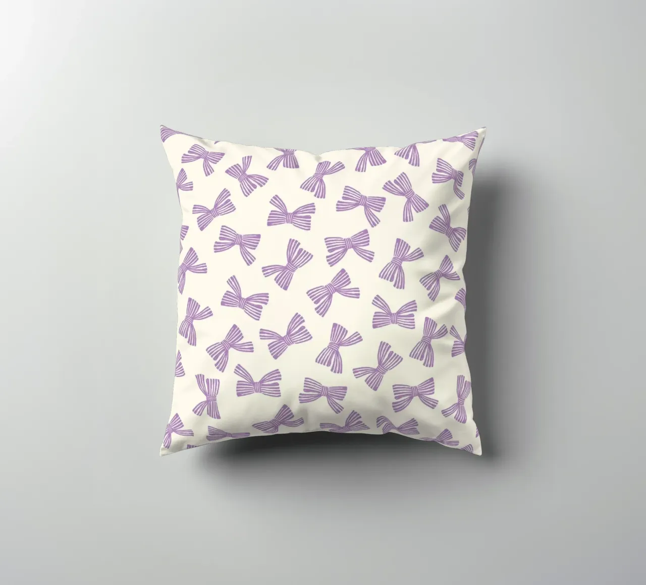 Ribbon Bow Pattern - Purple cuscino da intemporalis