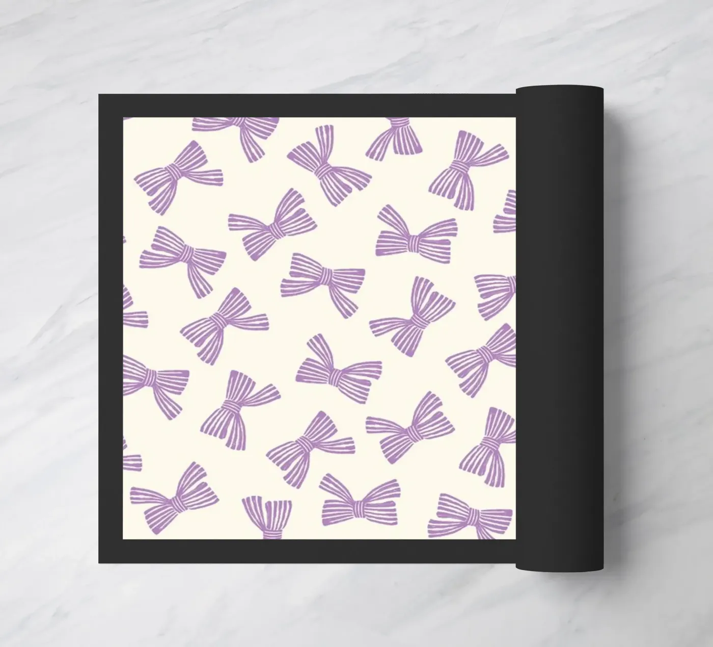 Ribbon Bow Pattern - Purple doormat by intemporalis