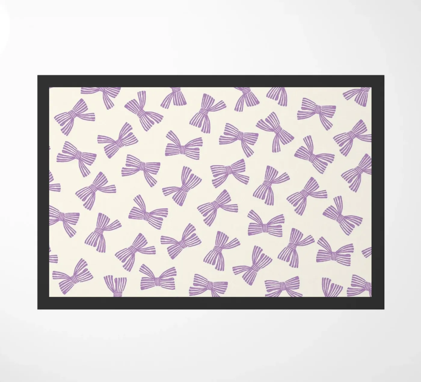 Ribbon Bow Pattern - Purple doormat by intemporalis