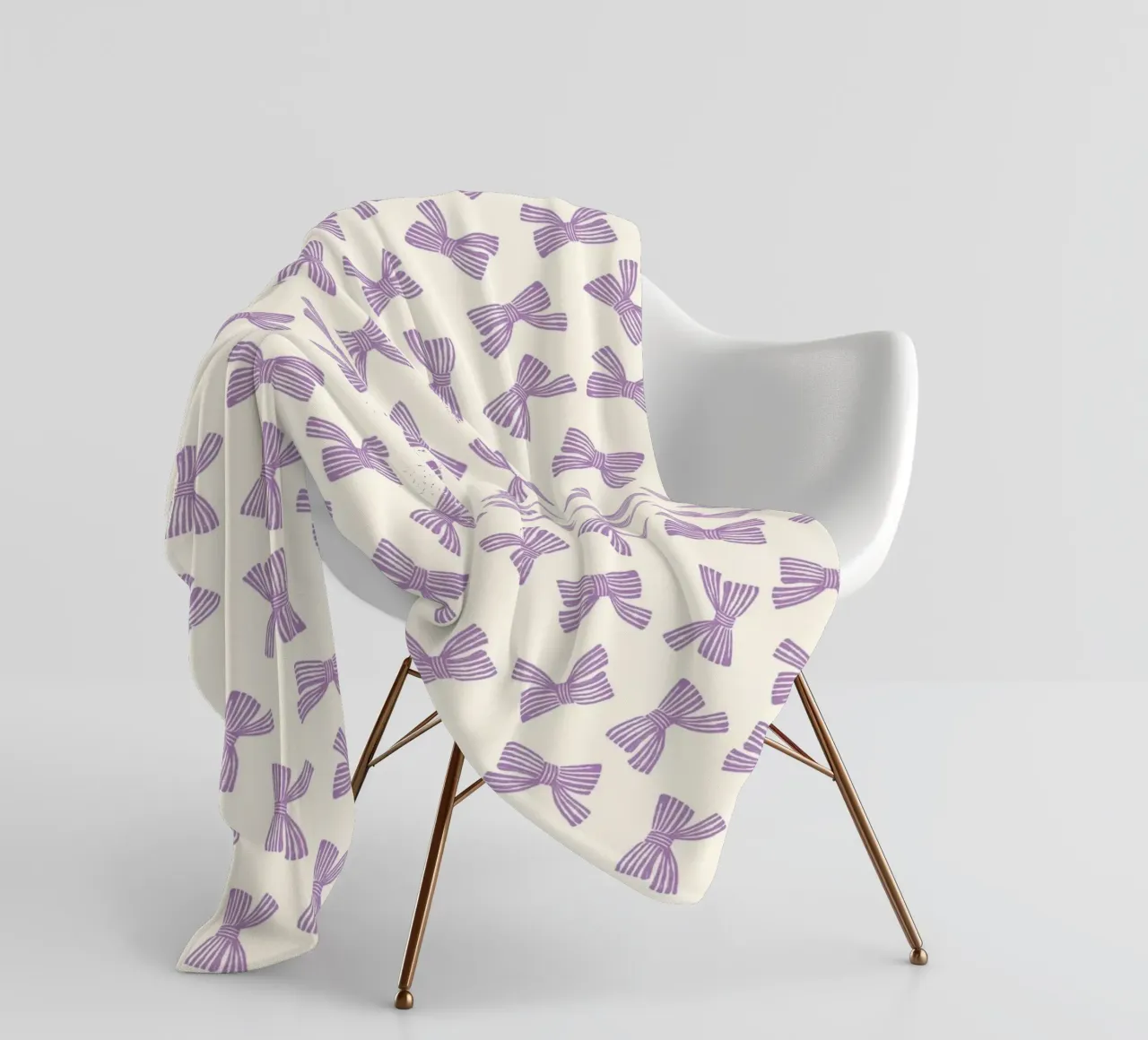 Ribbon Bow Pattern - Purple coperta in pile da intemporalis