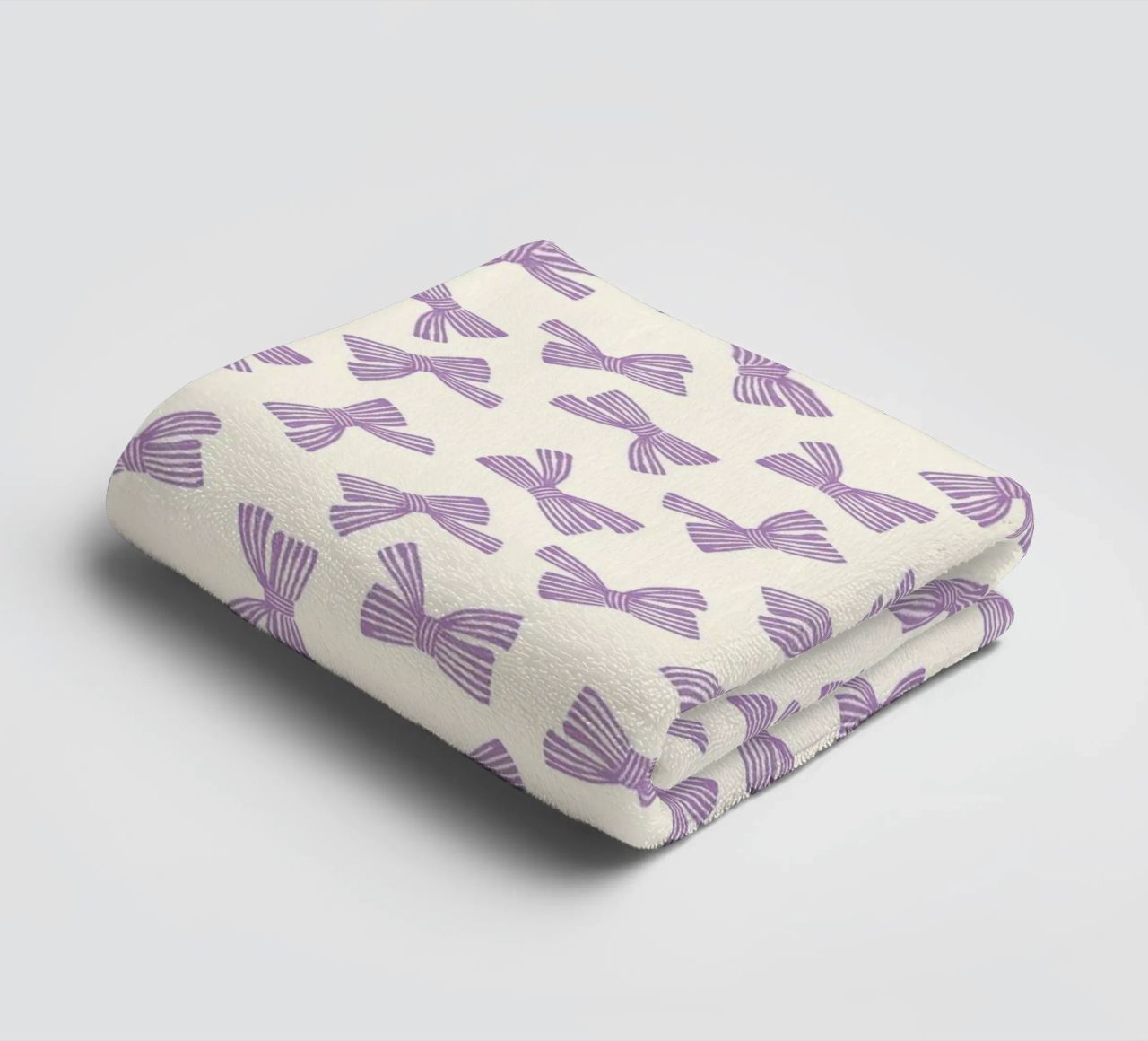 Ribbon Bow Pattern - Purple asciugamano da bagno da intemporalis