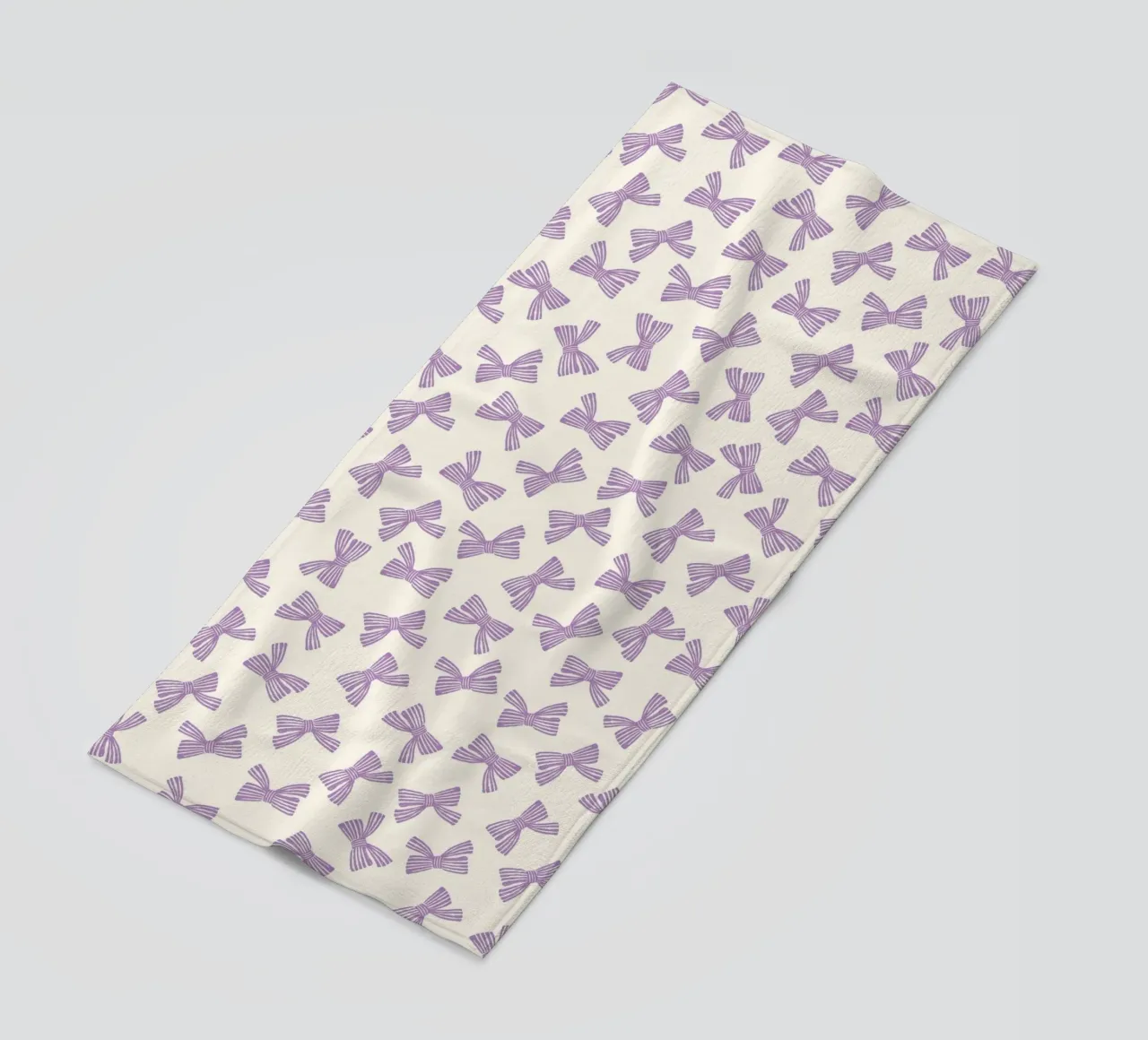 Ribbon Bow Pattern - Purple telo mare da intemporalis