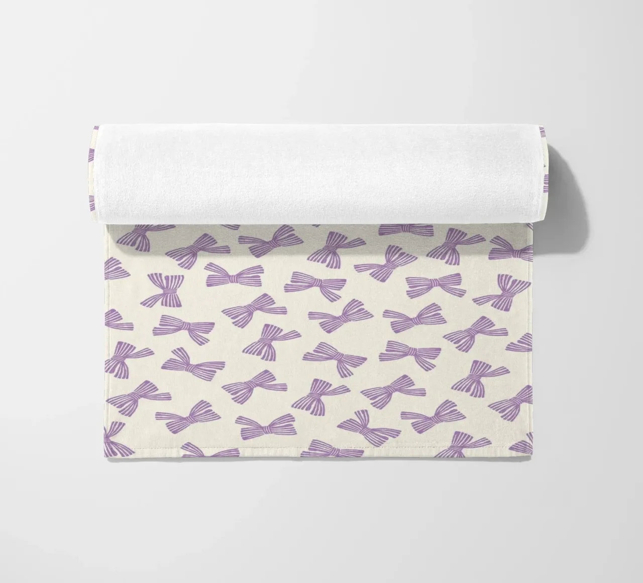 Ribbon Bow Pattern - Purple telo mare da intemporalis