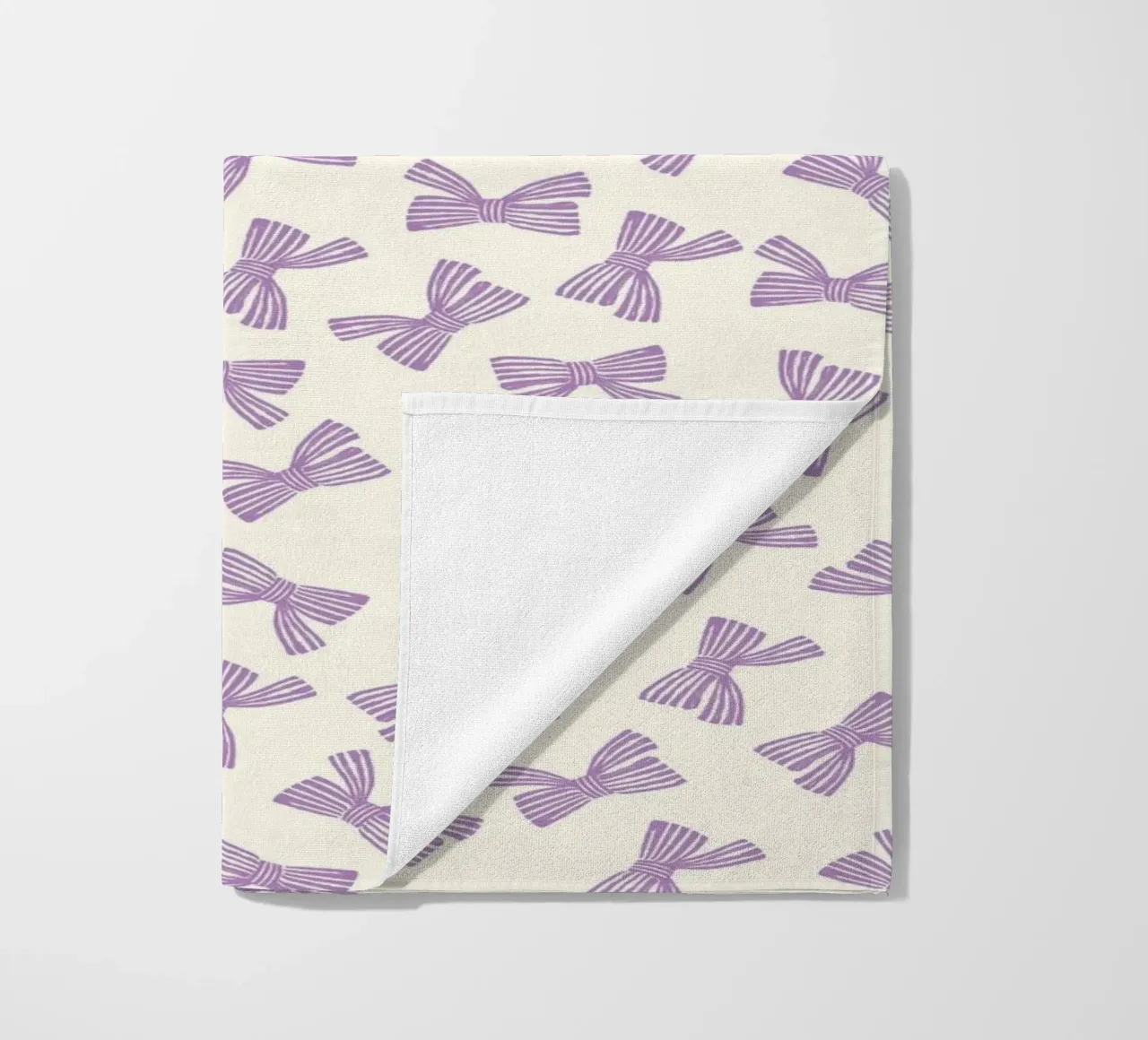 Ribbon Bow Pattern - Purple telo mare da intemporalis