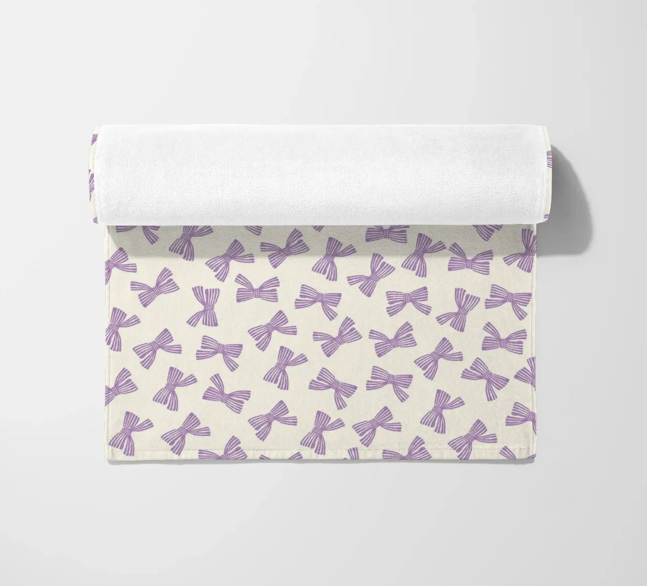Ribbon Bow Pattern - Purple telo mare da intemporalis