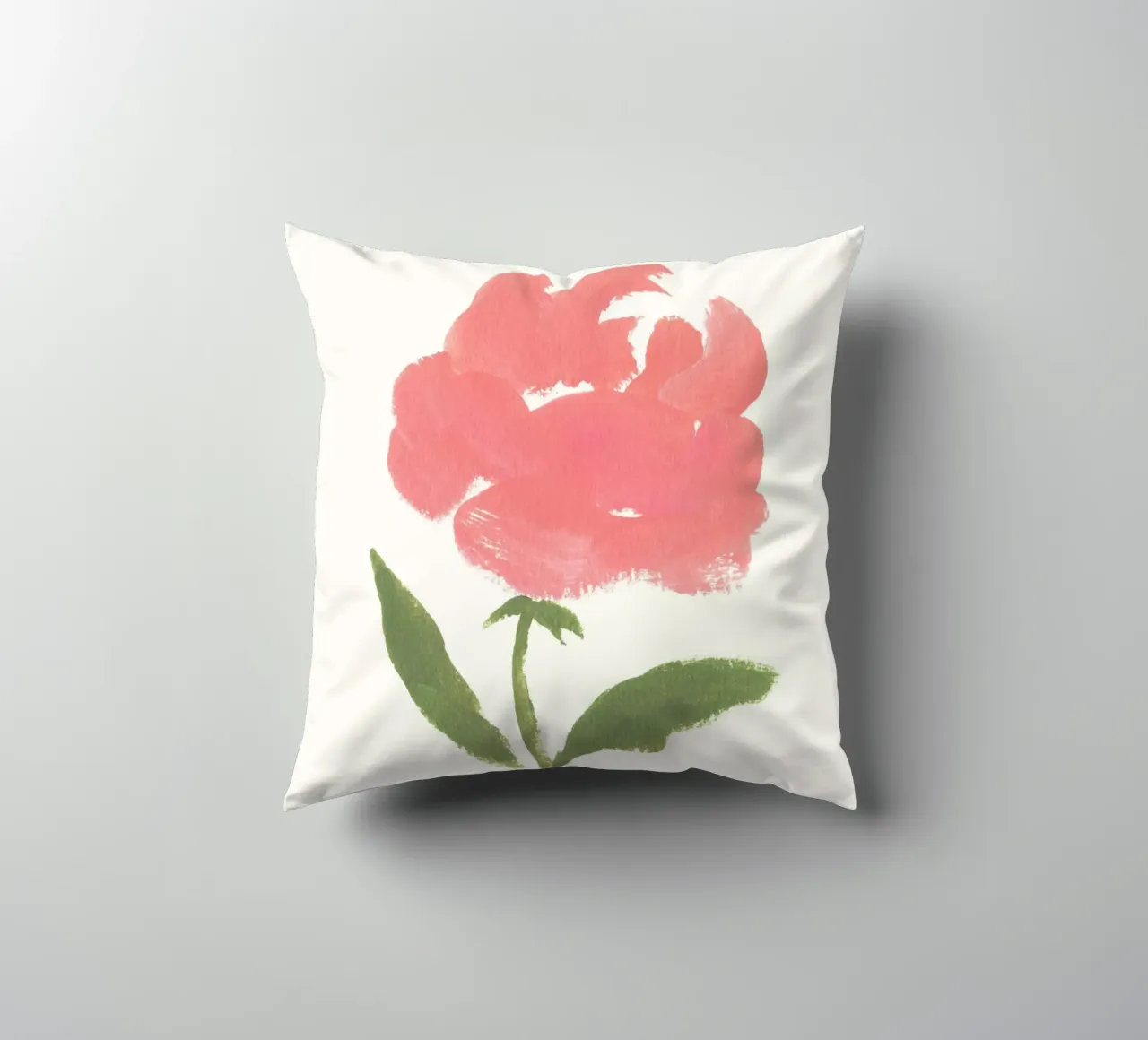 Rose - Gouache Kissen von intemporalis