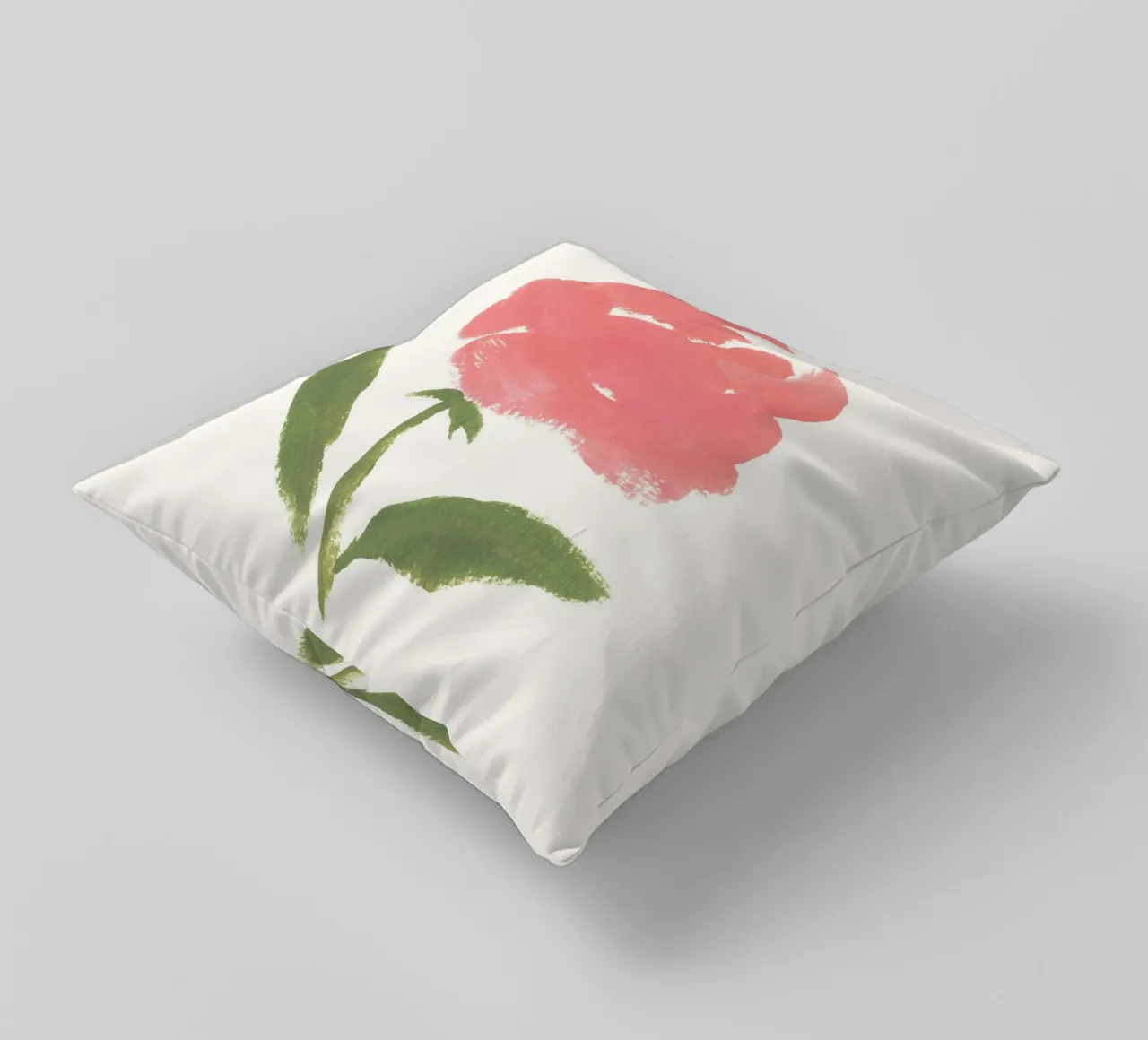 Rose - Gouache Kissen von intemporalis