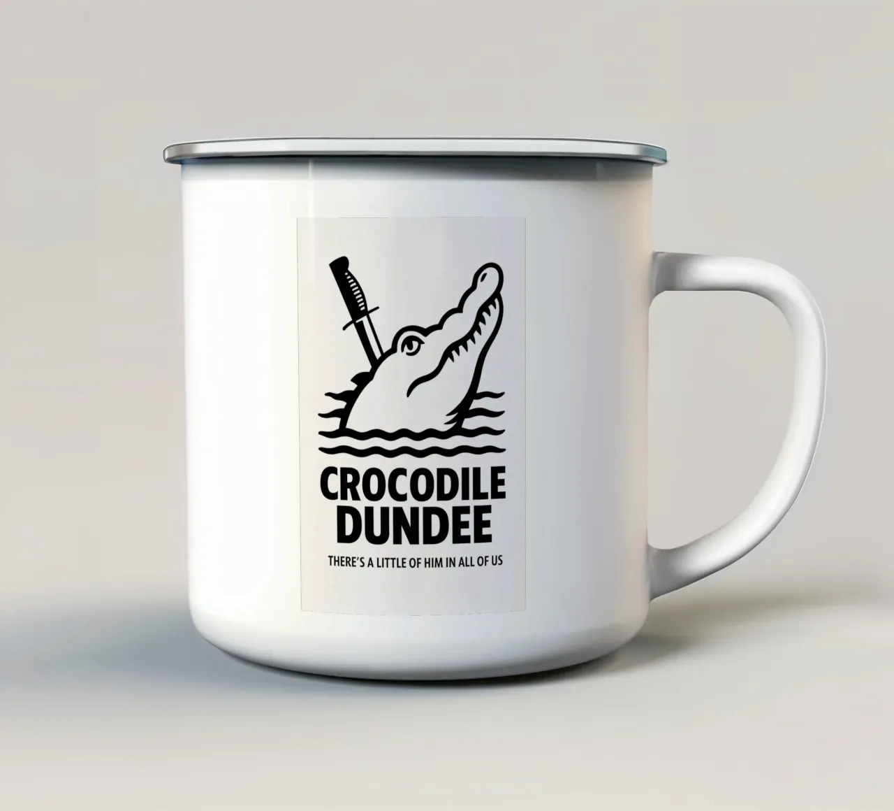 Crocodile Dundee Print tazza in smalto da MoviesArt