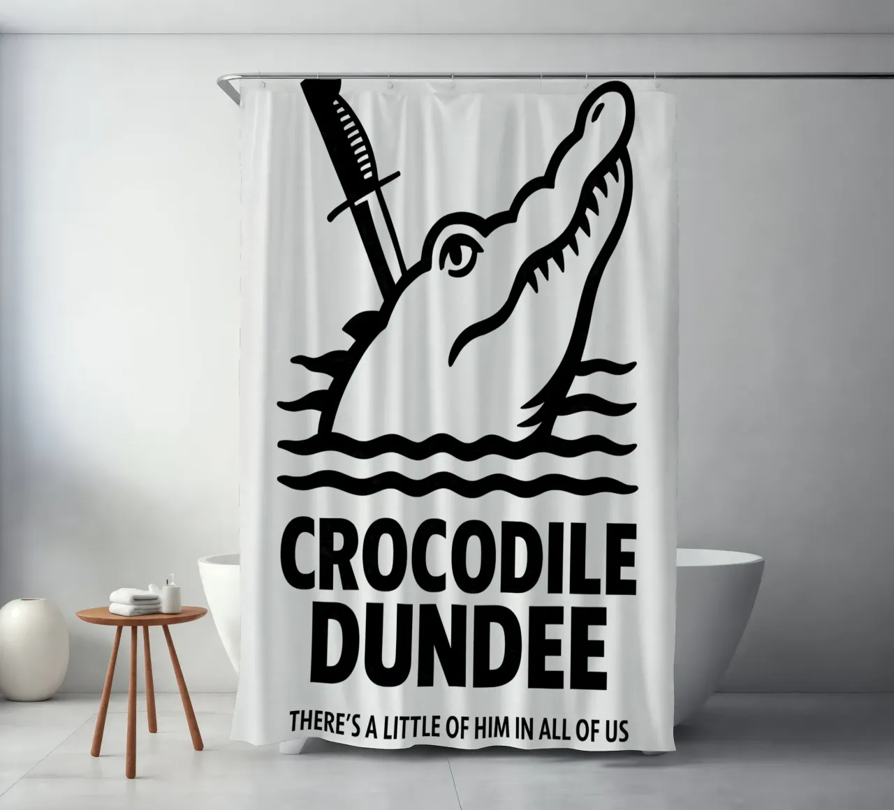 Crocodile Dundee Print tenda da doccia da MoviesArt