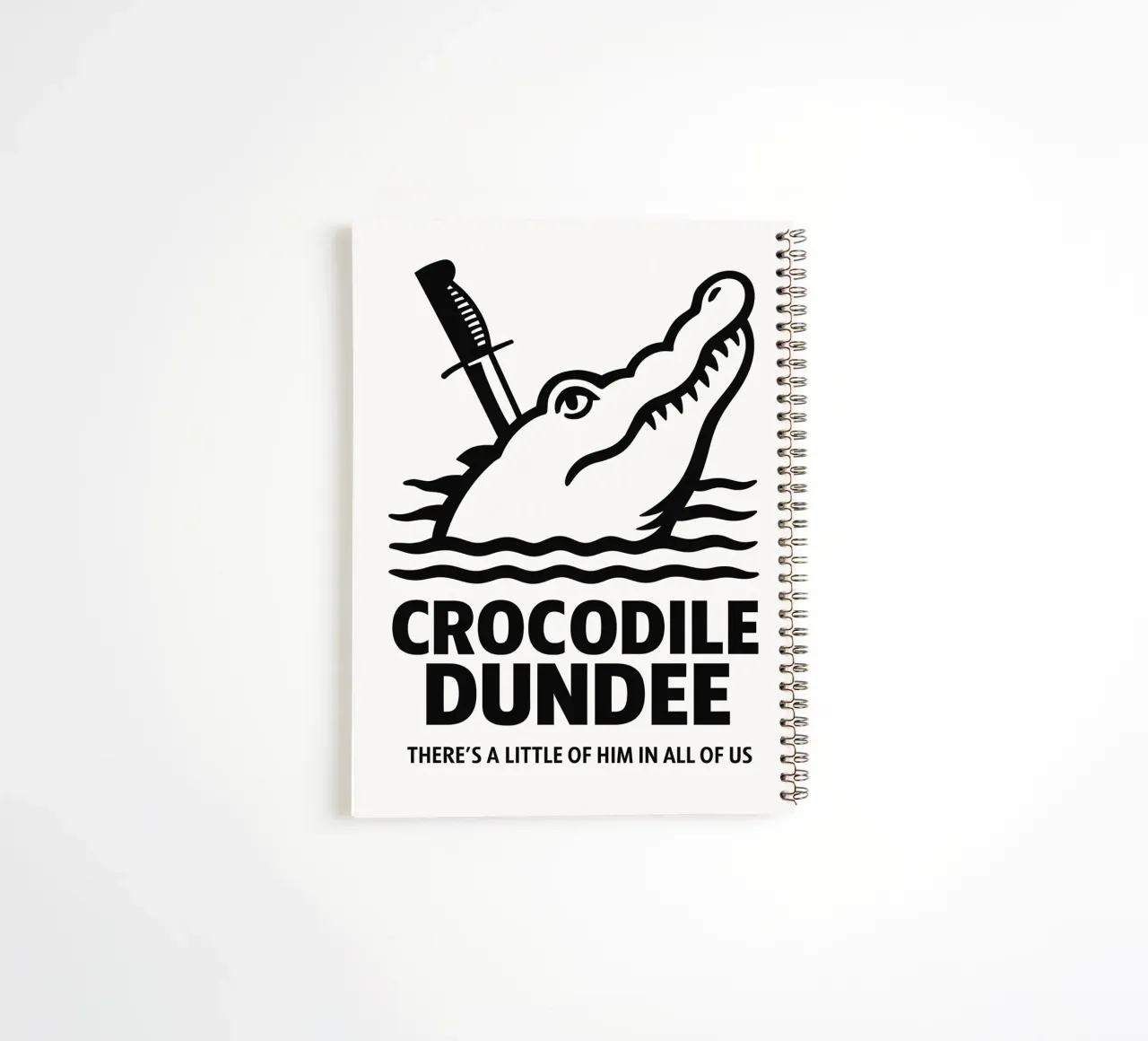 Crocodile Dundee Print spiral notebook by MoviesArt