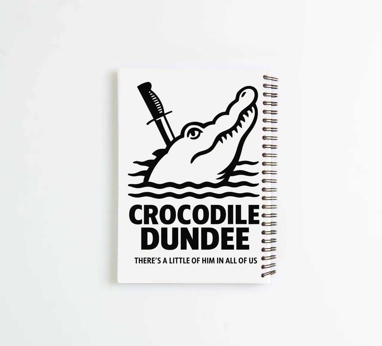Crocodile Dundee Print spiral notebook by MoviesArt
