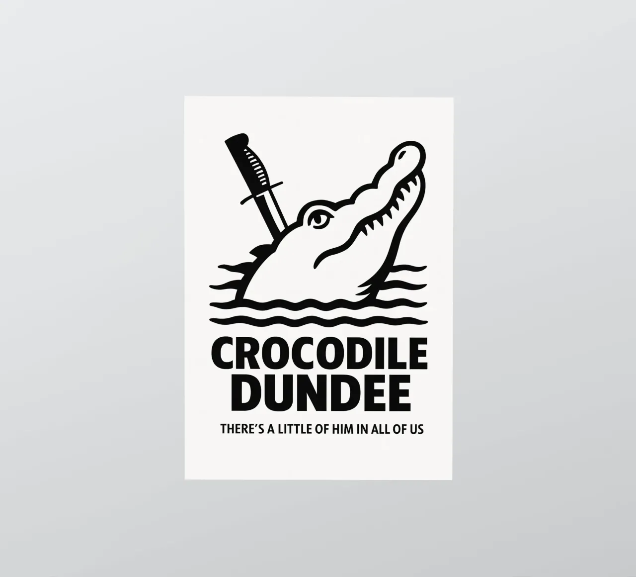 Crocodile Dundee Print adesivo da MoviesArt