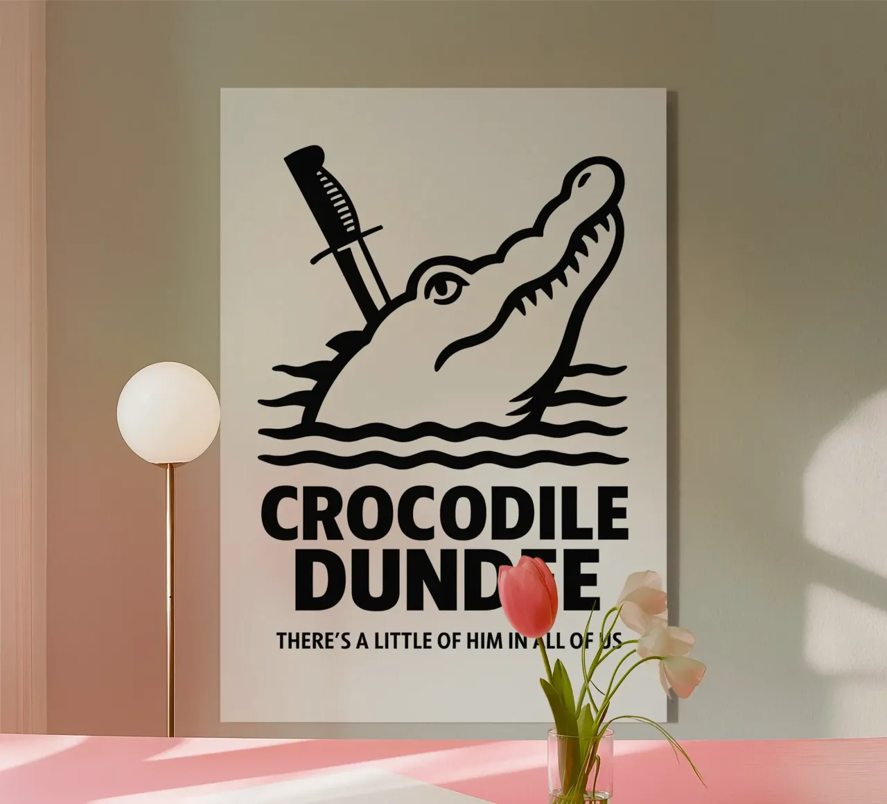 Crocodile Dundee Print plexiglass da MoviesArt