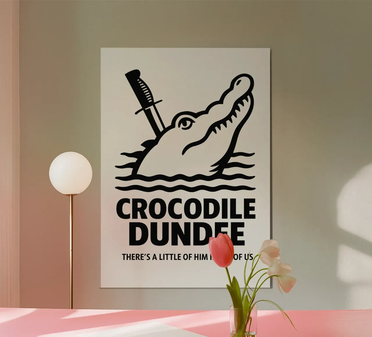 Crocodile Dundee Print alluminio dibond da MoviesArt