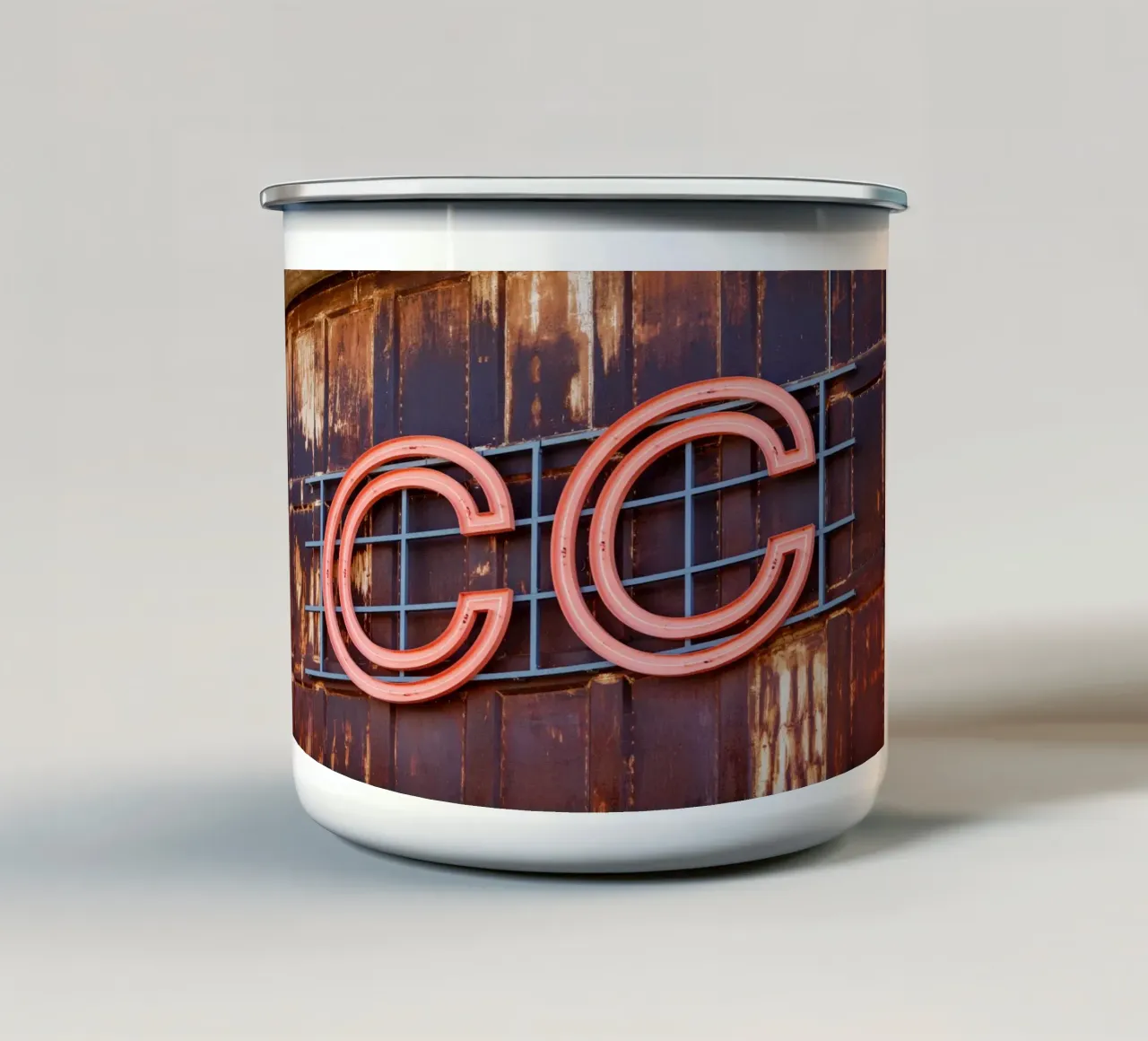 Lettere illuminate Copenhagen Contemporary tazza in smalto da the view