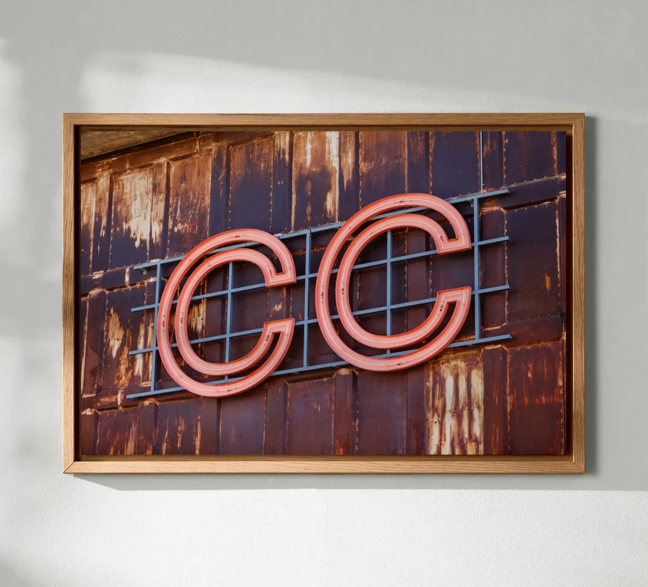 Verlichte letters Kopenhagen Eigentijds canvas met Baklijst van the view