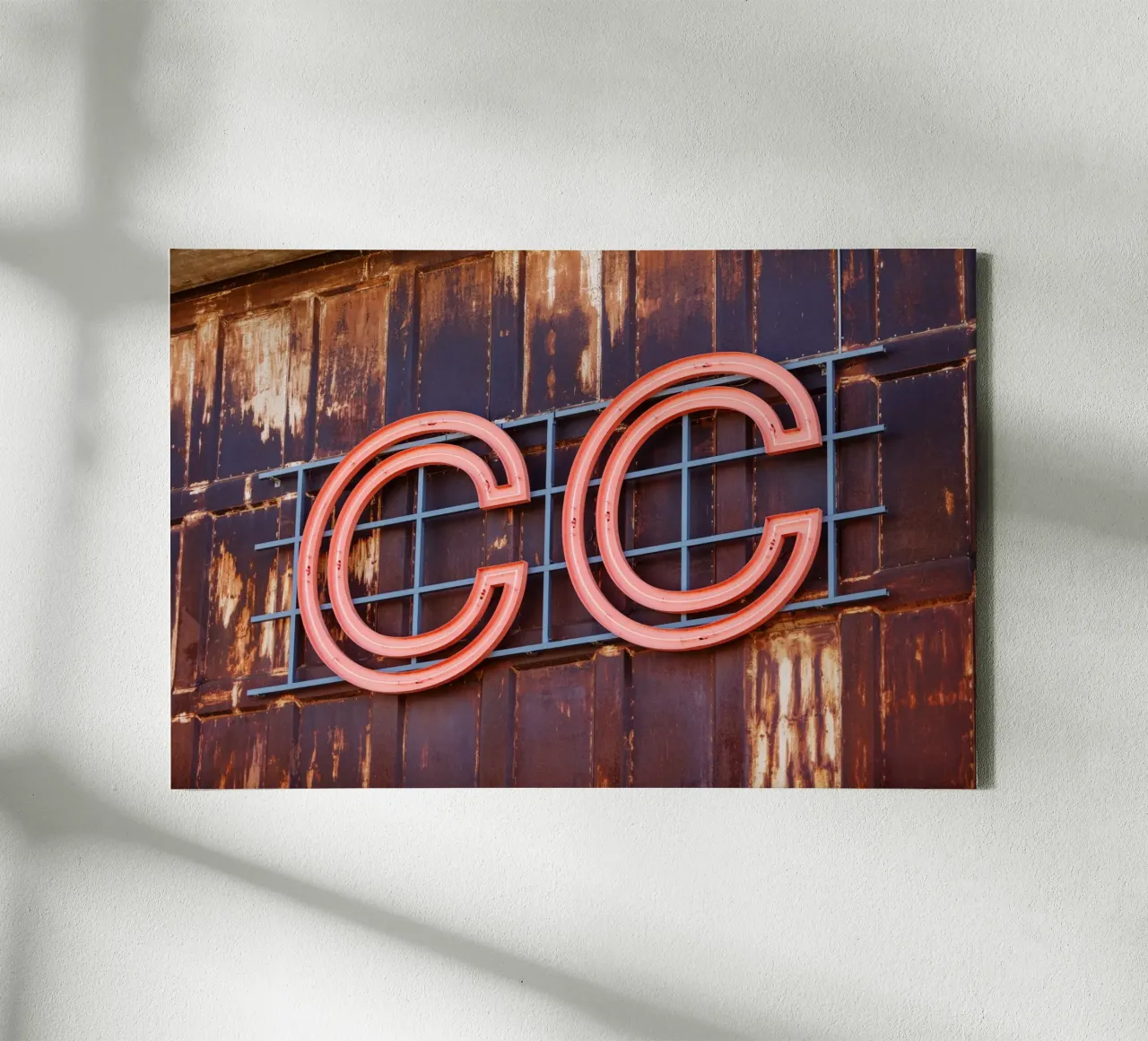Verlichte letters Kopenhagen Eigentijds canvas met Baklijst van the view