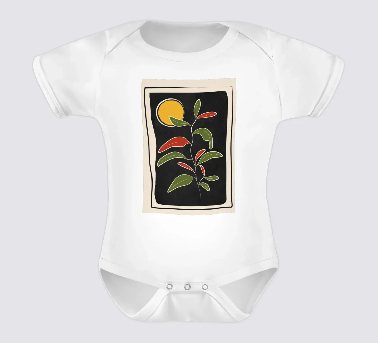 Abstract Plant 01 body neonato maniche corte da cityart