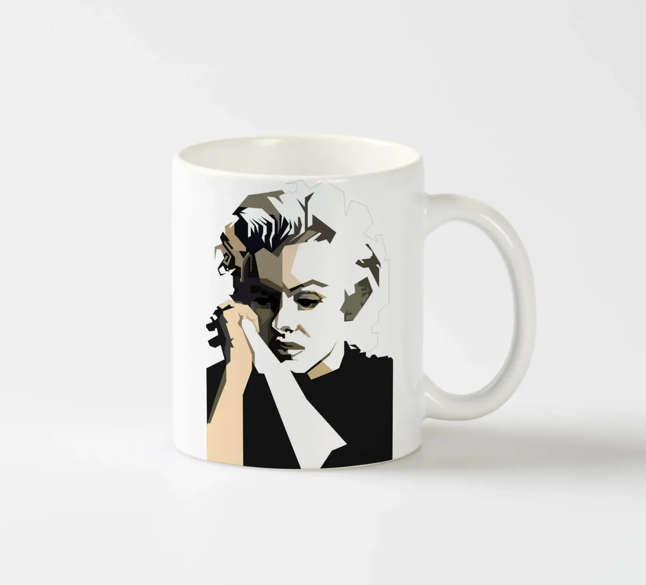 Illustrazione retrò di Marilyn Monroe di tendenza ora tazza in ceramica da Artkreator