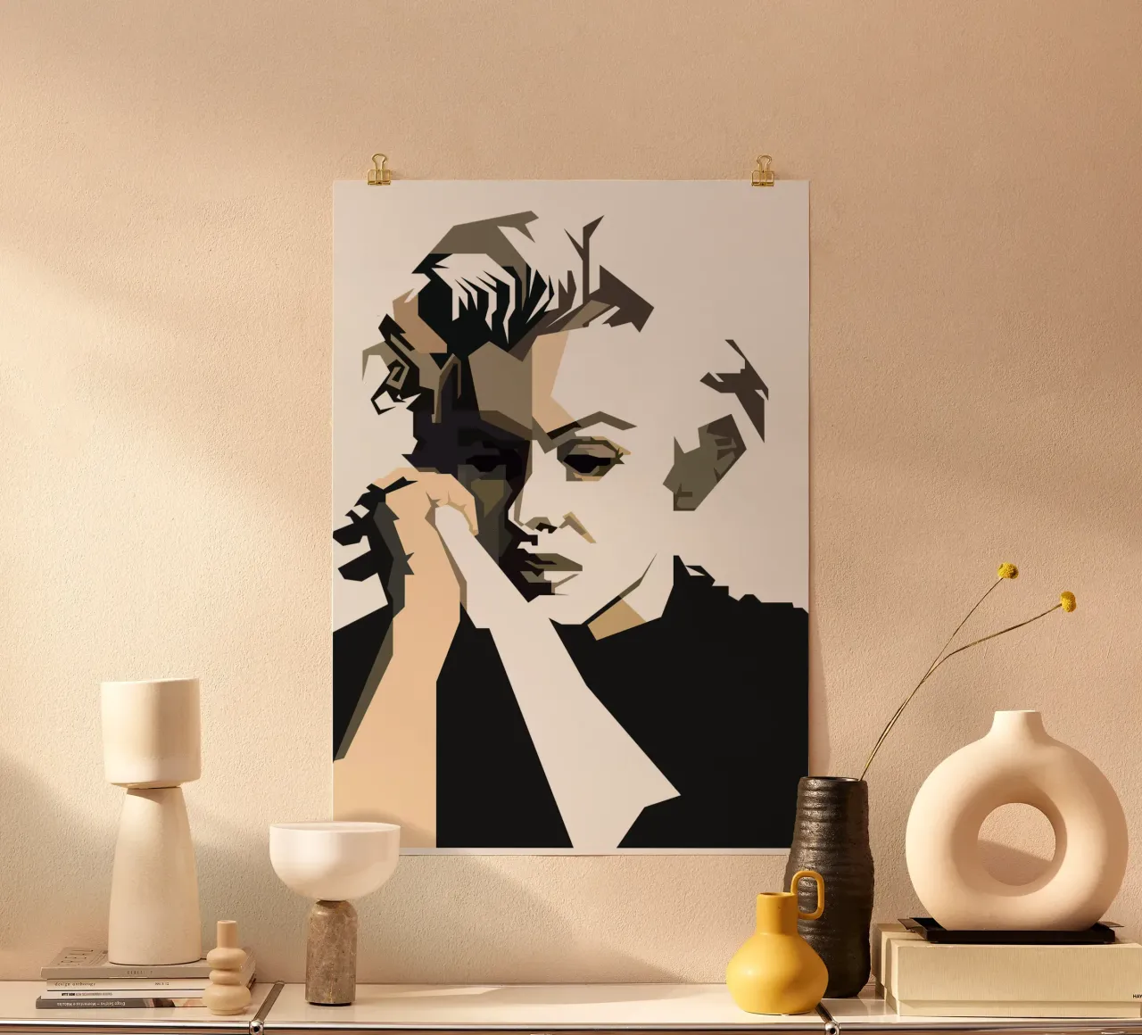 Illustrazione retrò di Marilyn Monroe di tendenza ora carta hahnemühle da Artkreator