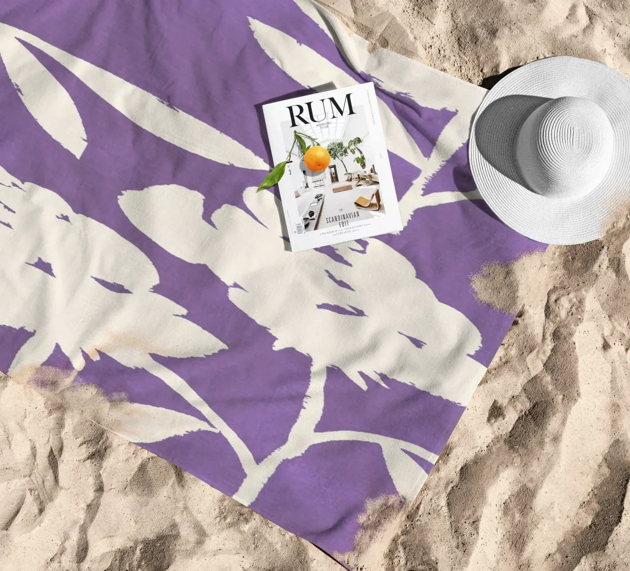 Motivo della rosa - Viola telo mare da intemporalis