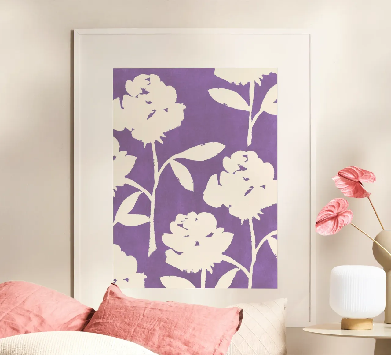 Motivo della rosa - Viola poster da intemporalis