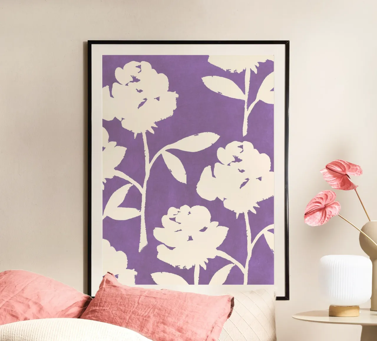 Motivo della rosa - Viola poster da intemporalis