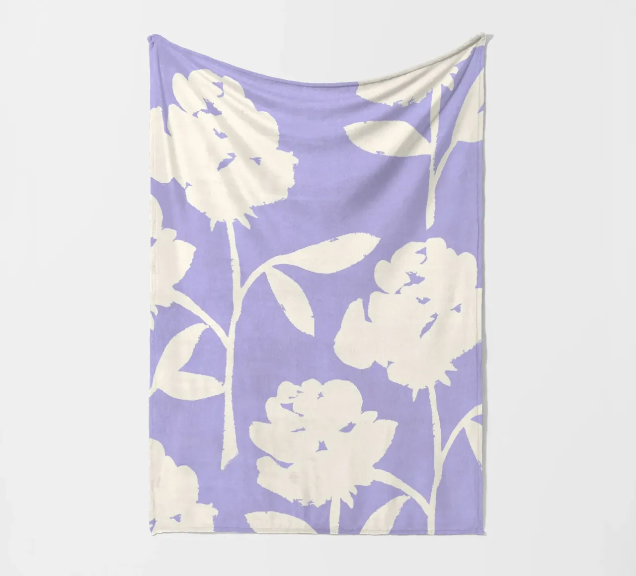 Rosenmuster - Violett Fleecedecke von intemporalis