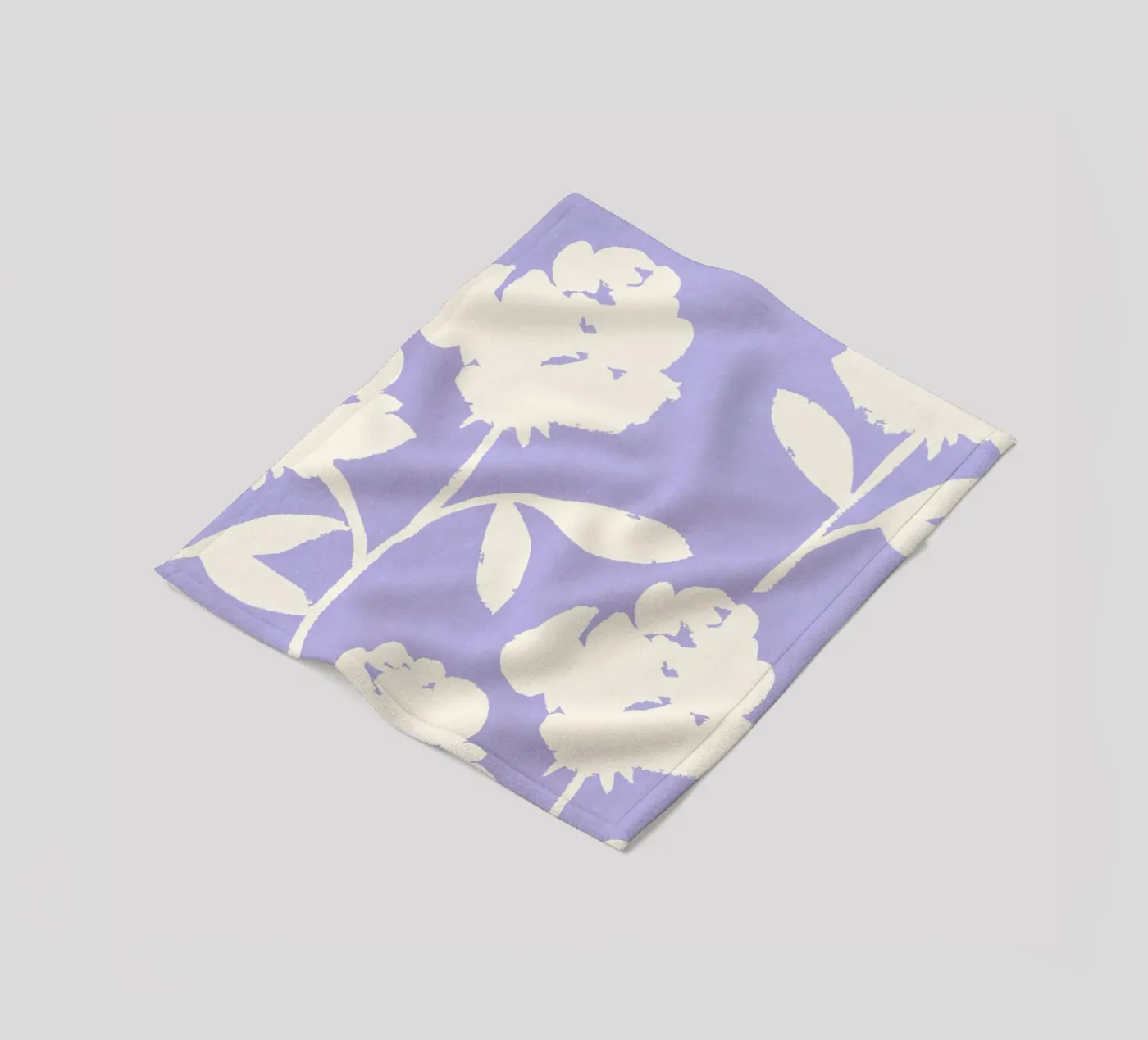 Rosenmuster - Violett Fleecedecke von intemporalis