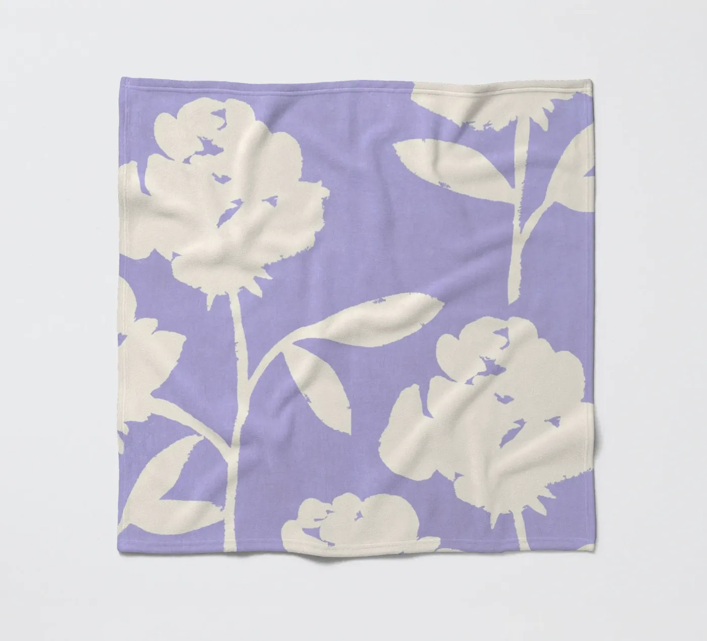 Rosenmuster - Violett Fleecedecke von intemporalis