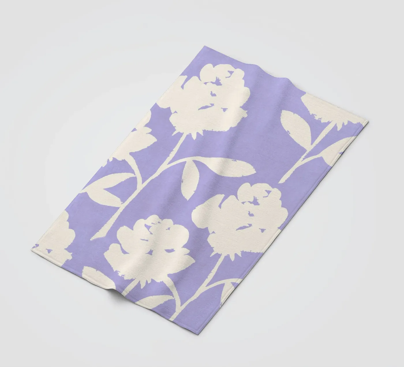 Rosenmuster - Violett Fleecedecke von intemporalis