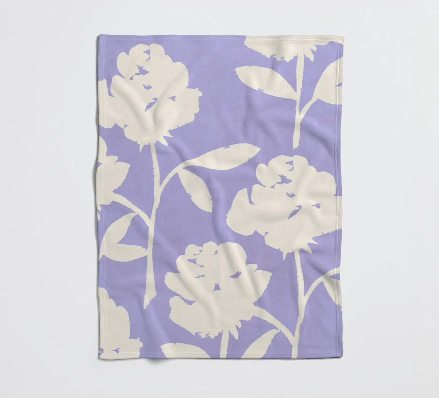 Rosenmuster - Violett Fleecedecke von intemporalis
